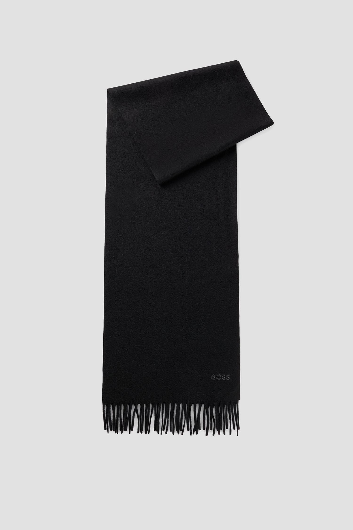 Мужской черный кашемировый шарф BOSS 50519832;001