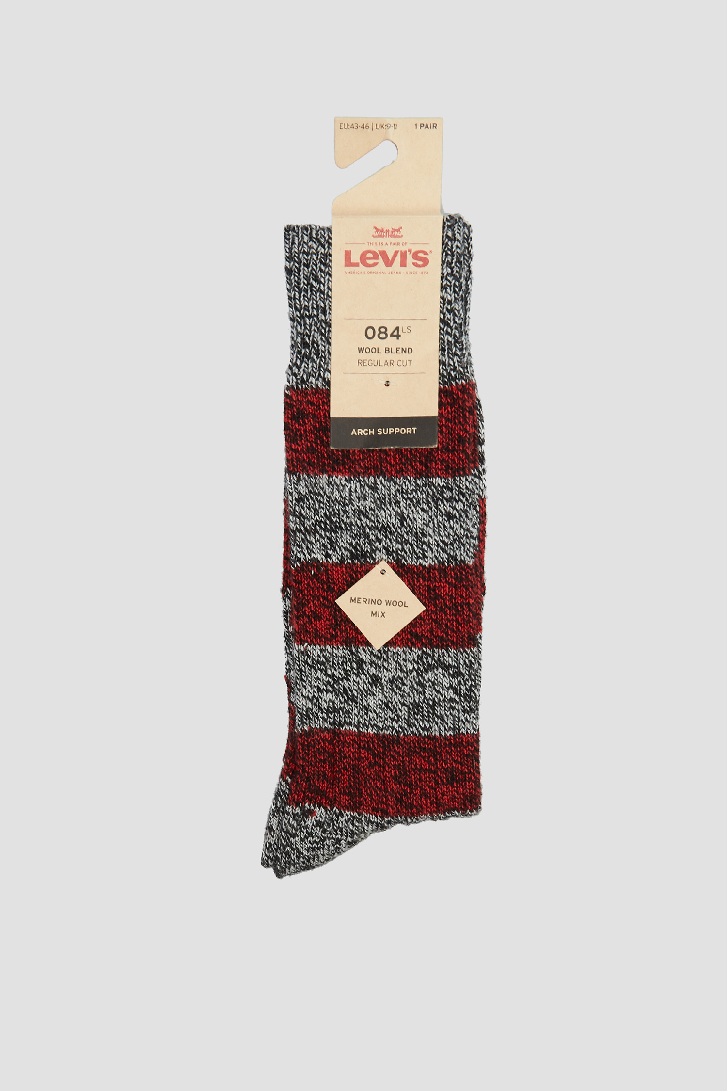 Мужские серые носки в полоску Levi’s® 91002001;072