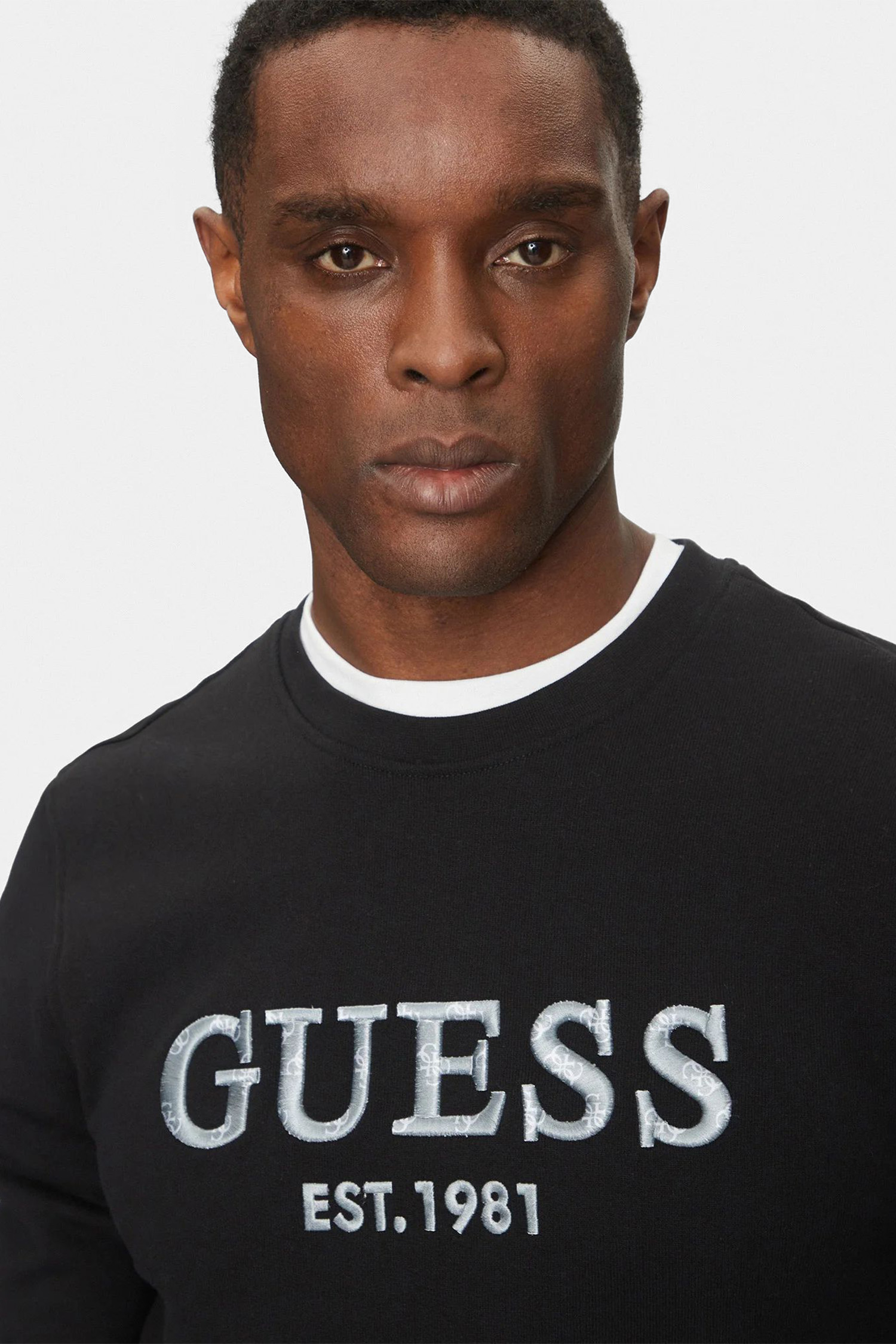 Мужской черный свитшот Guess M5GQ08.KCN01;JBLK