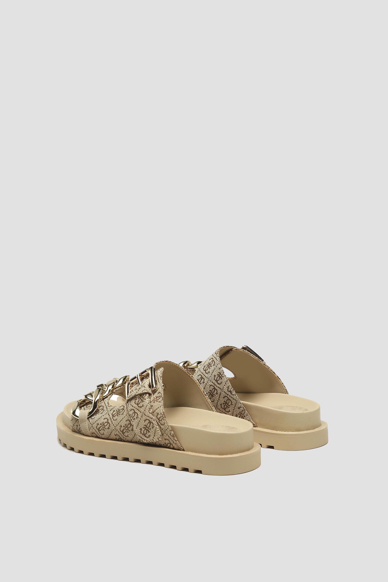 Женские бежевые слайдеры с узором Guess FL6FT2.FAL03;BEIBR