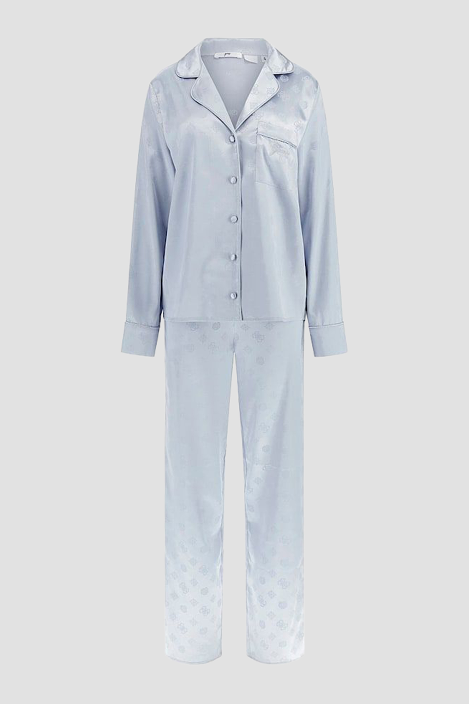 Женская голубая пижама с узором (рубашка, брюки) Guess O5BX05.W4732;FBCW