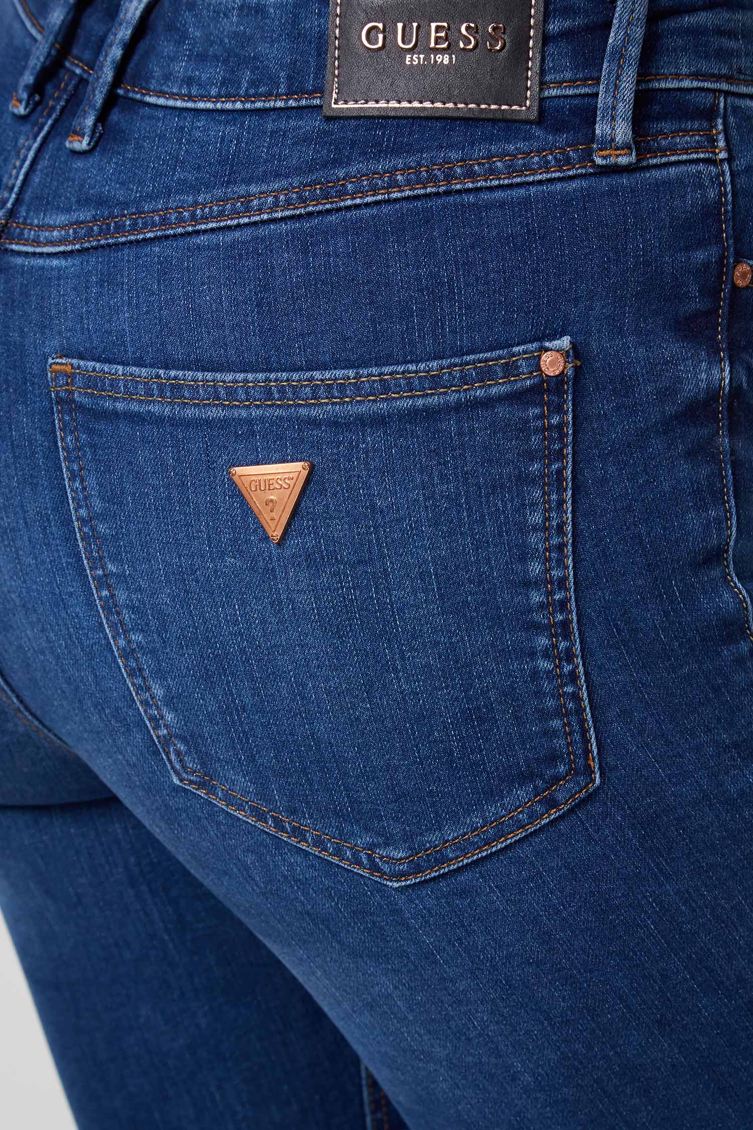 Женские синие джинсы High-Rise Skinny Guess W0YA46.D4484;SHEF
