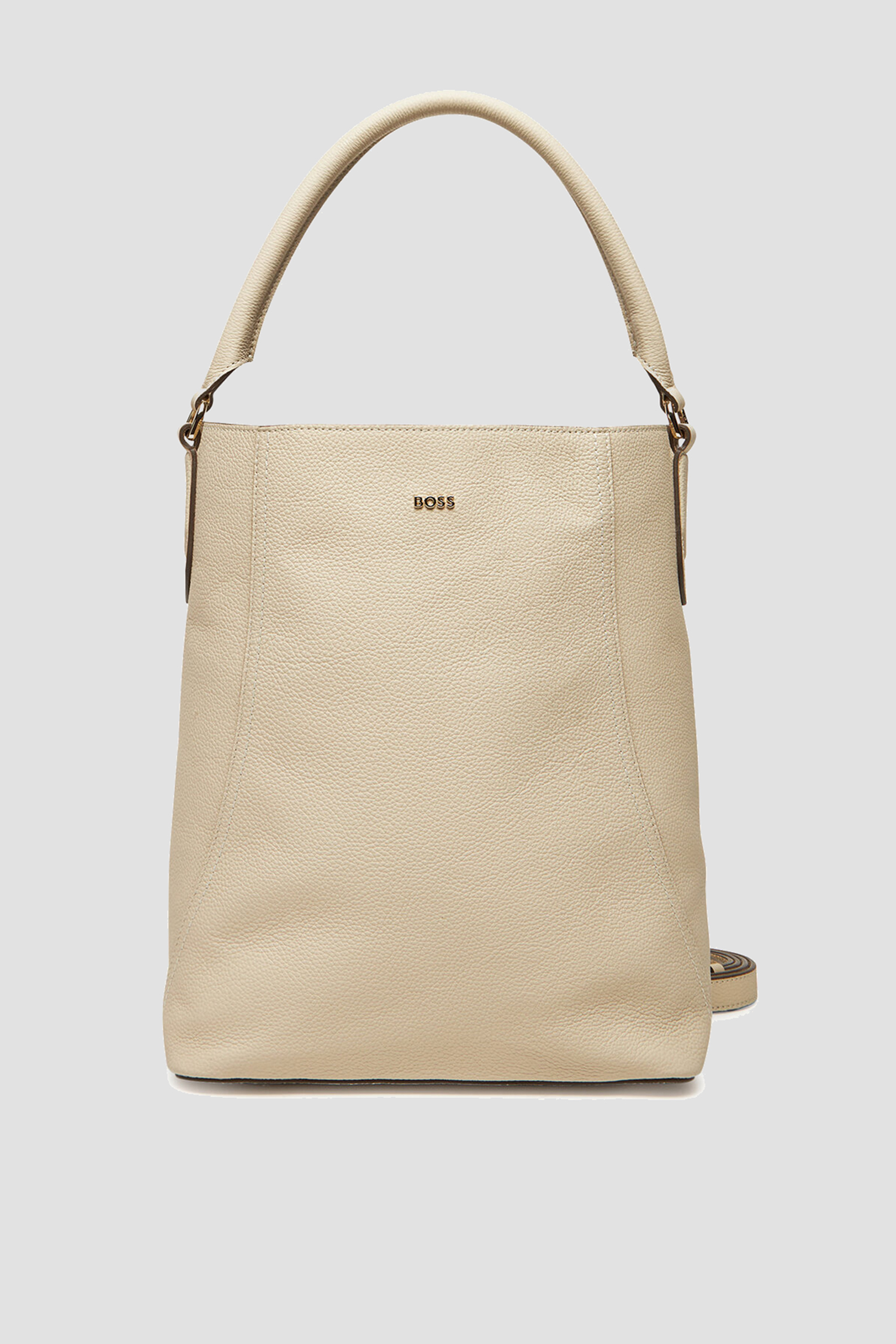 Женская бежевая кожаная сумка BOSS 50547744;114