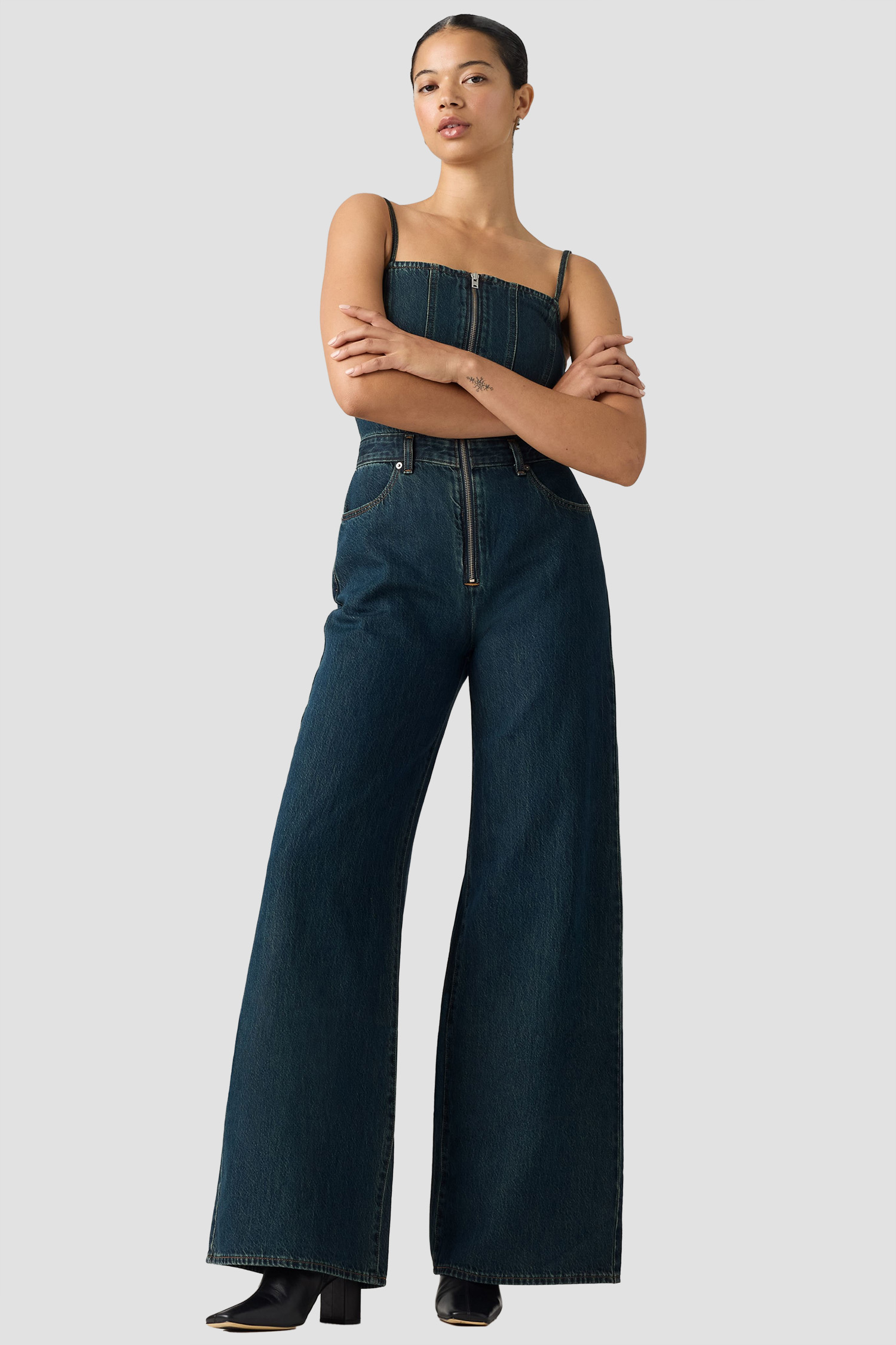 Женский темно-синий джинсовый комбинезон Levi’s® 0088T;0002