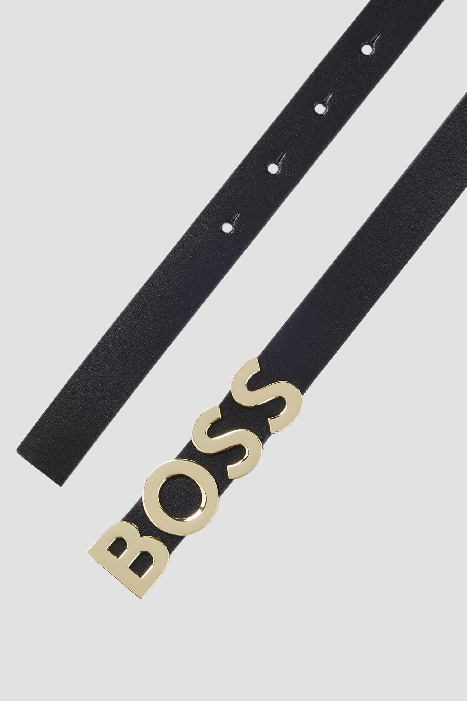 Женский черный кожаный ремень BOSS 50491762;002