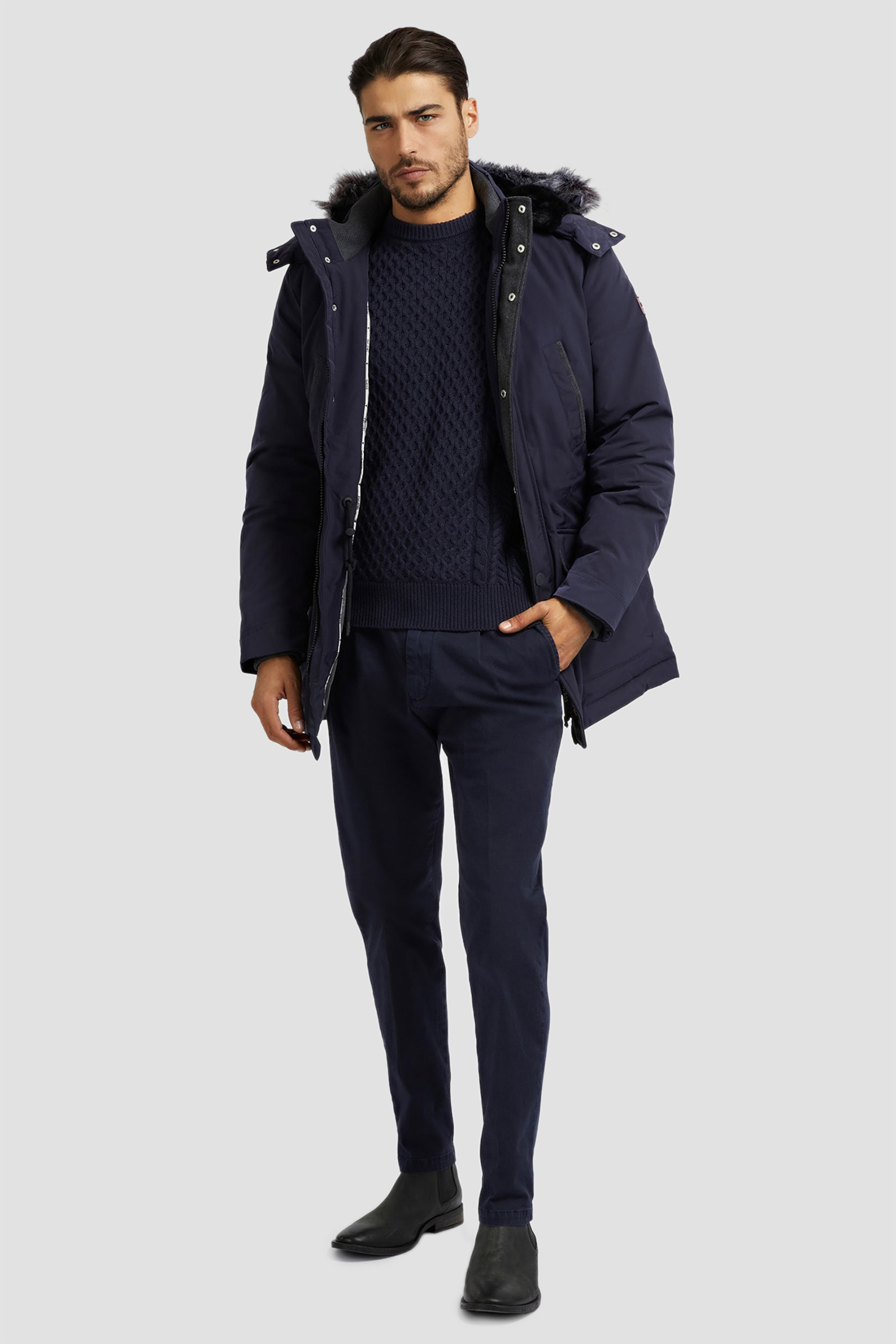 Чоловіча темно-синя пухова парка Guess M2BL45.WEZJ2;G7V2