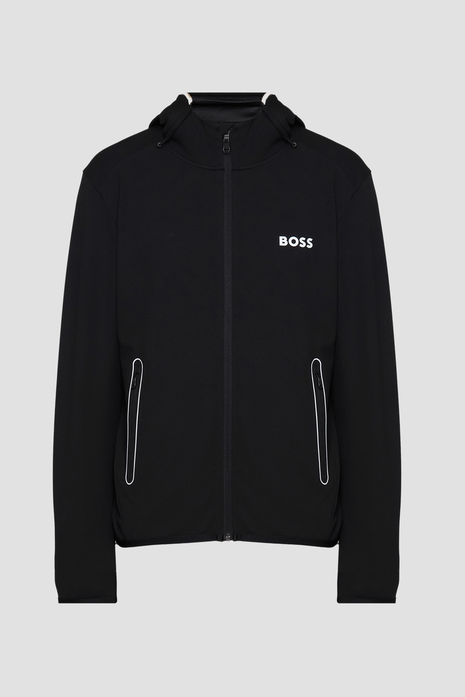 Чоловіча чорна кофта на блискавці BOSS 50542948;001