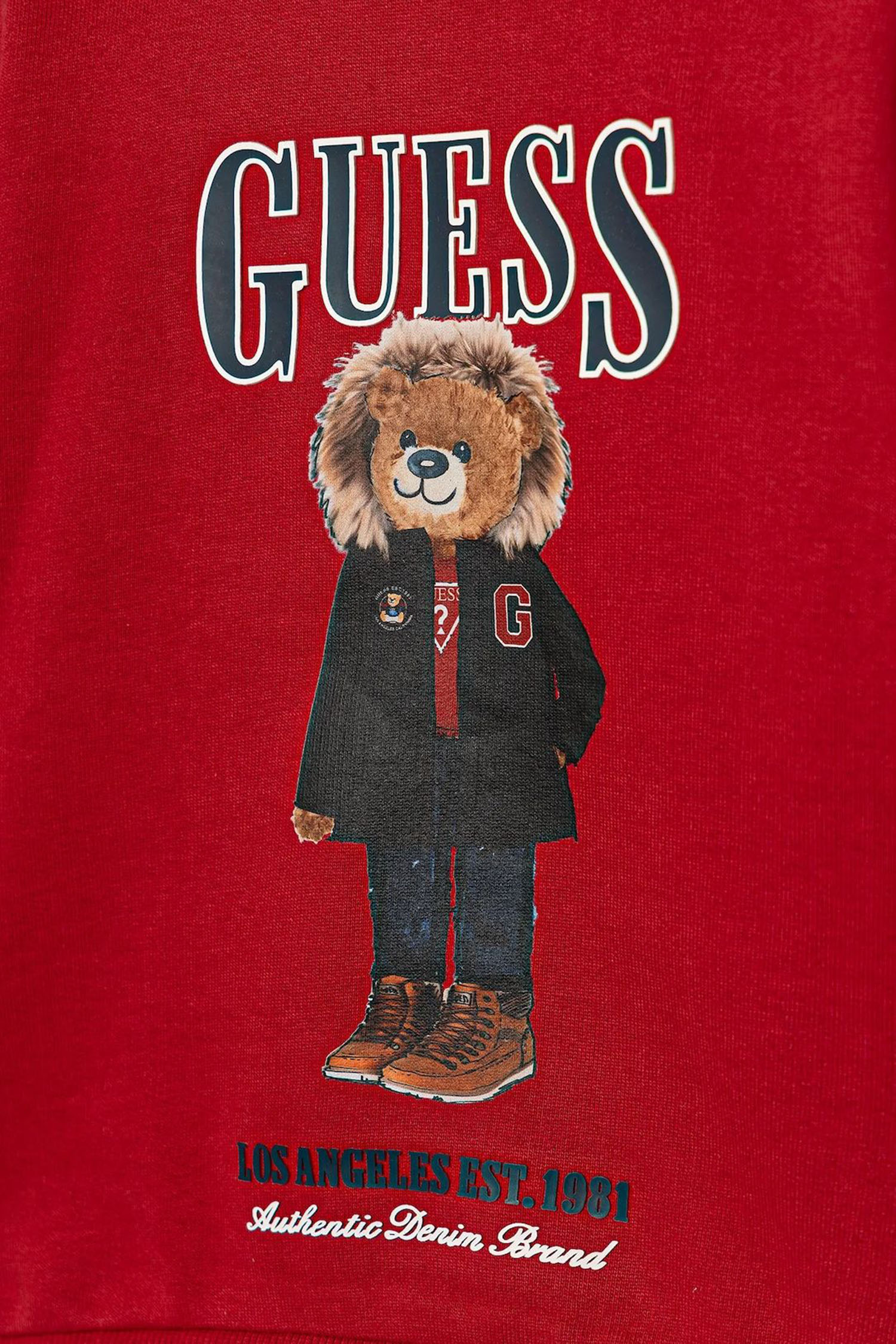 Дитячий червоний світшот Guess Kids N5BQ07.KAD74;G532