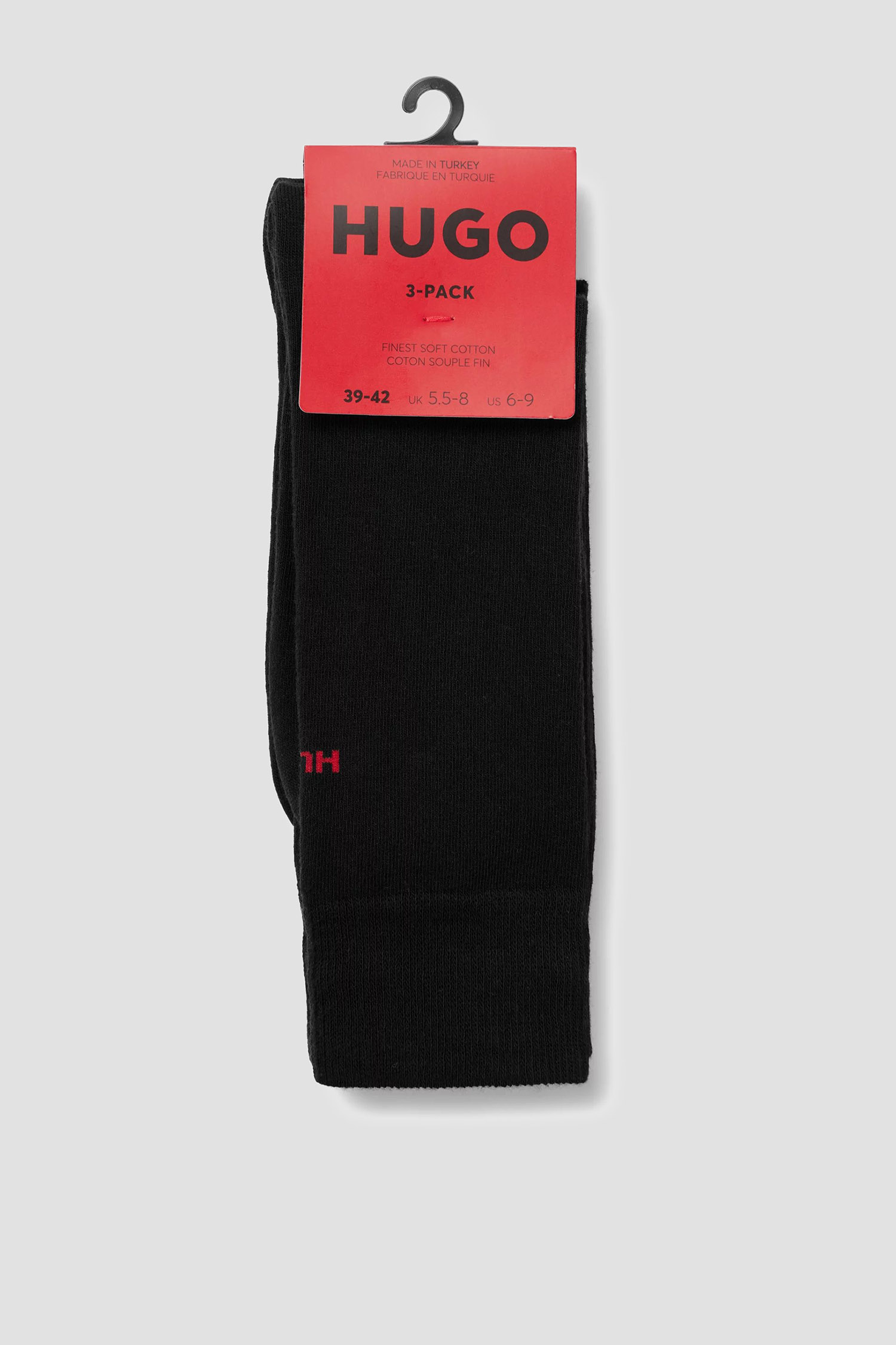 Чоловічі чорні шкарпетки (3 пари) HUGO 50493253;001