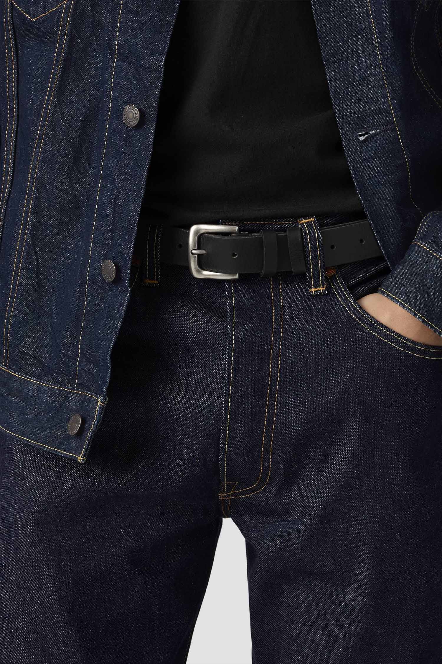Чоловічий чорний шкіряний ремінь Levi’s® 005D1;0000