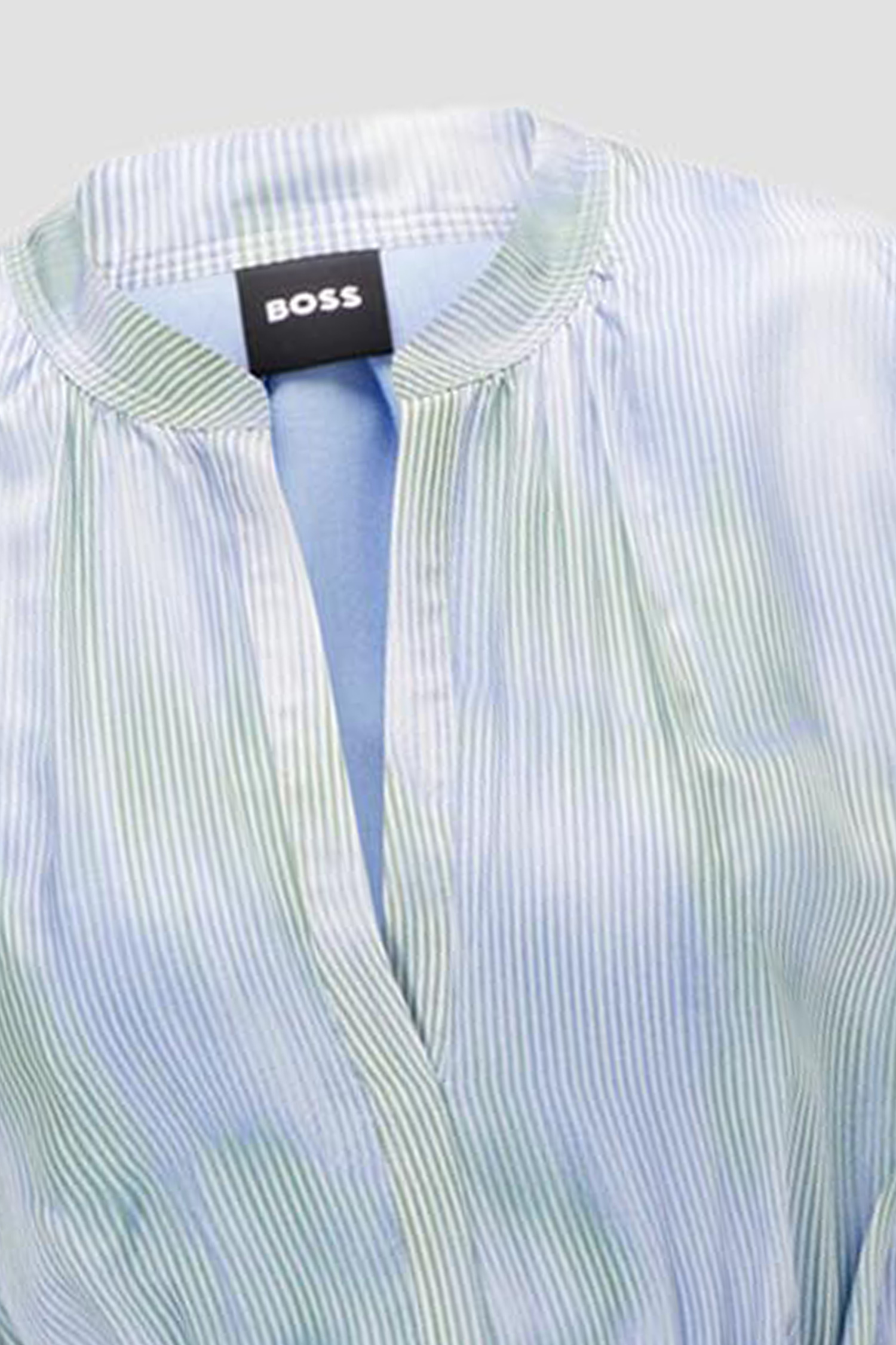 Жіноча блакитна шовкова сукня у смужку BOSS 50516007;964