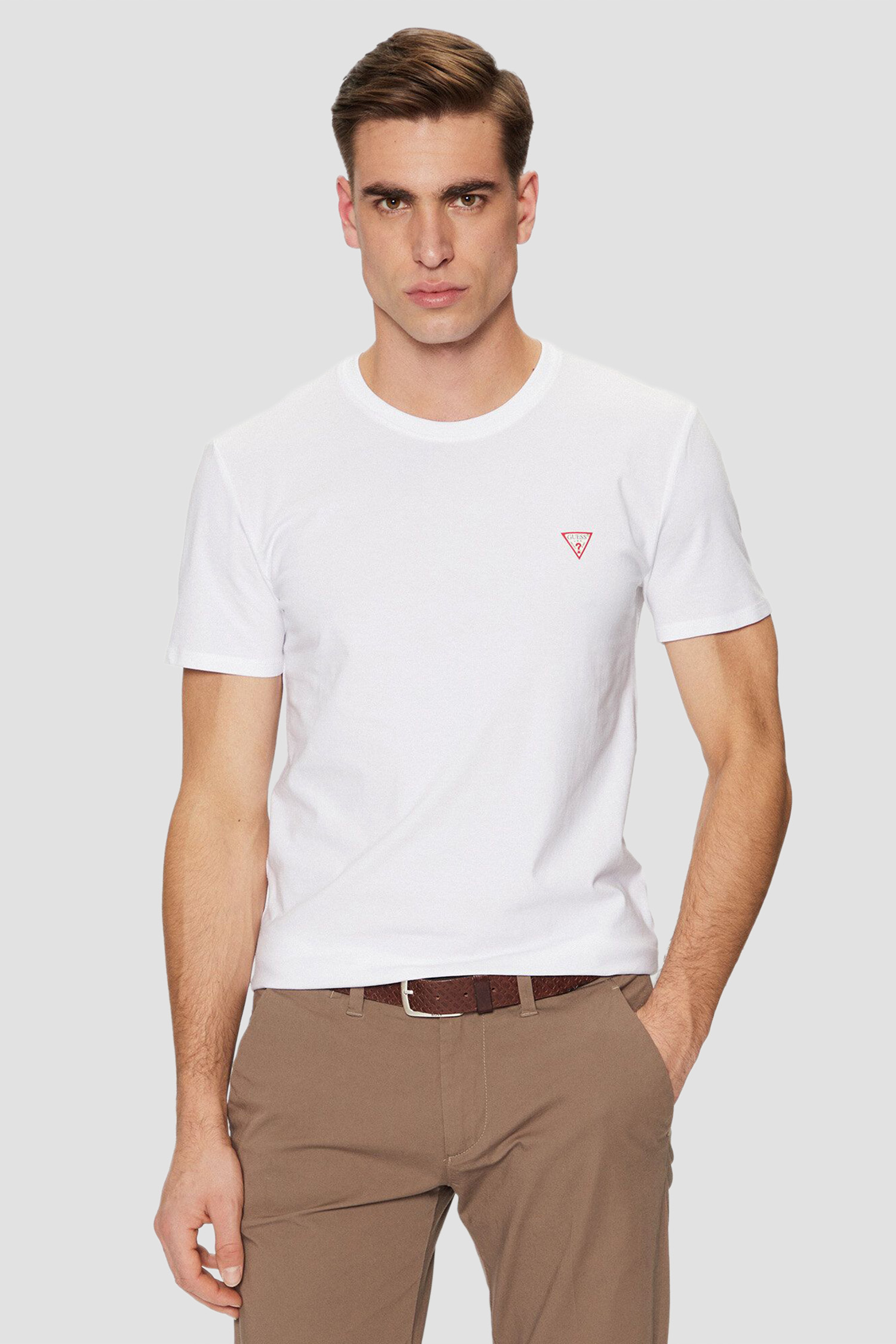 Чоловіча біла футболка Guess M2YI24.J1314;G011