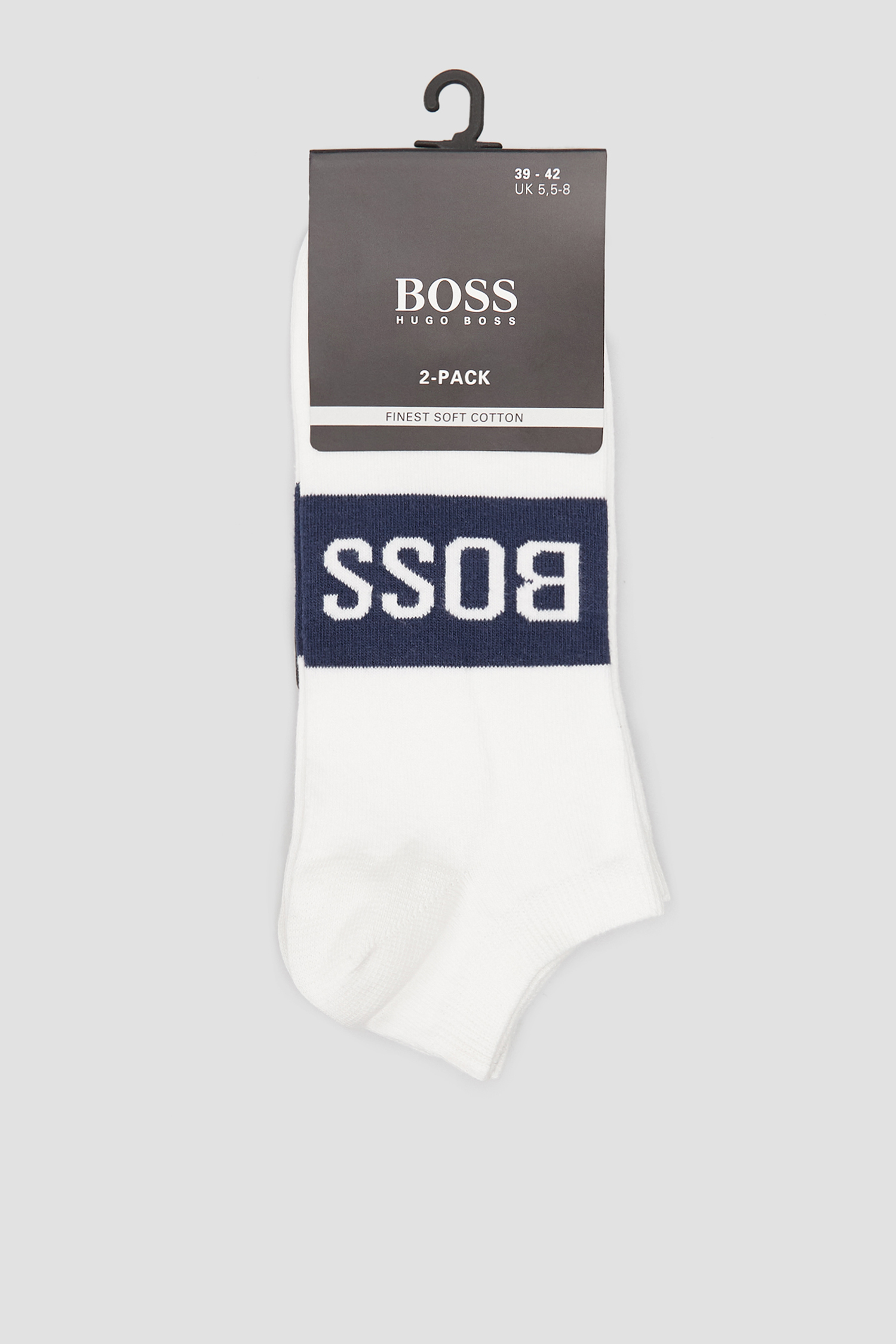 Мужские белые носки (2 пары) BOSS 50428744;100