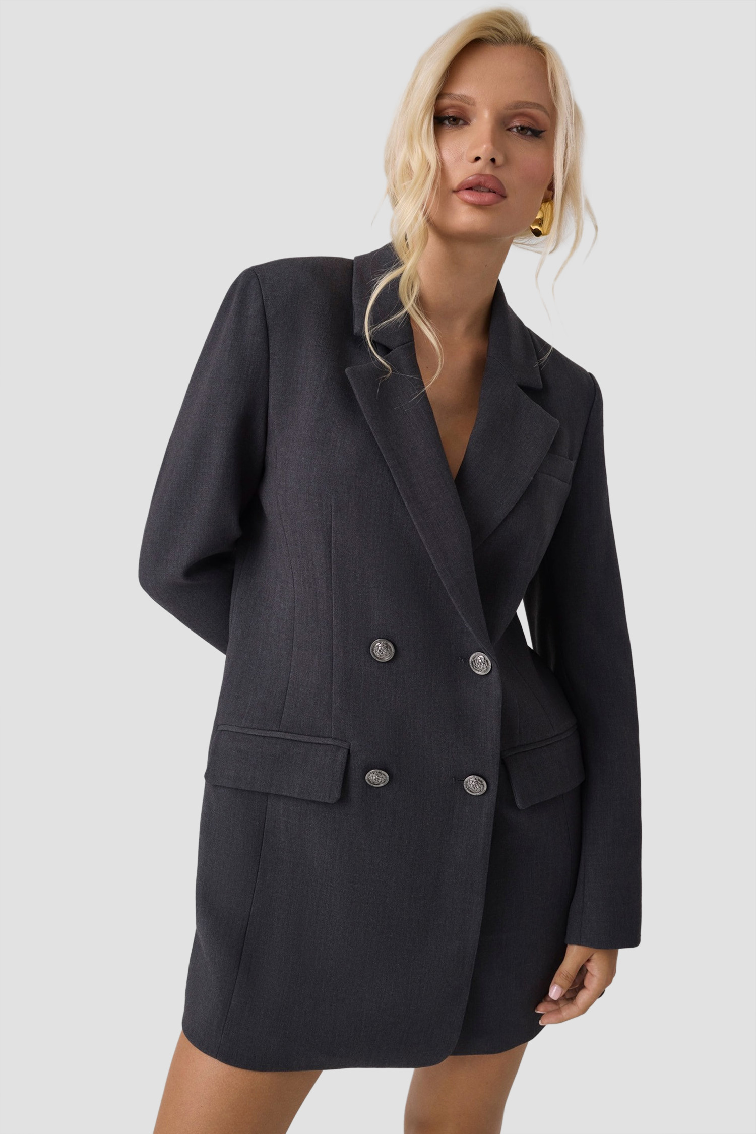 Женское темно-серое платье Guess W6BK60.W4320;G912
