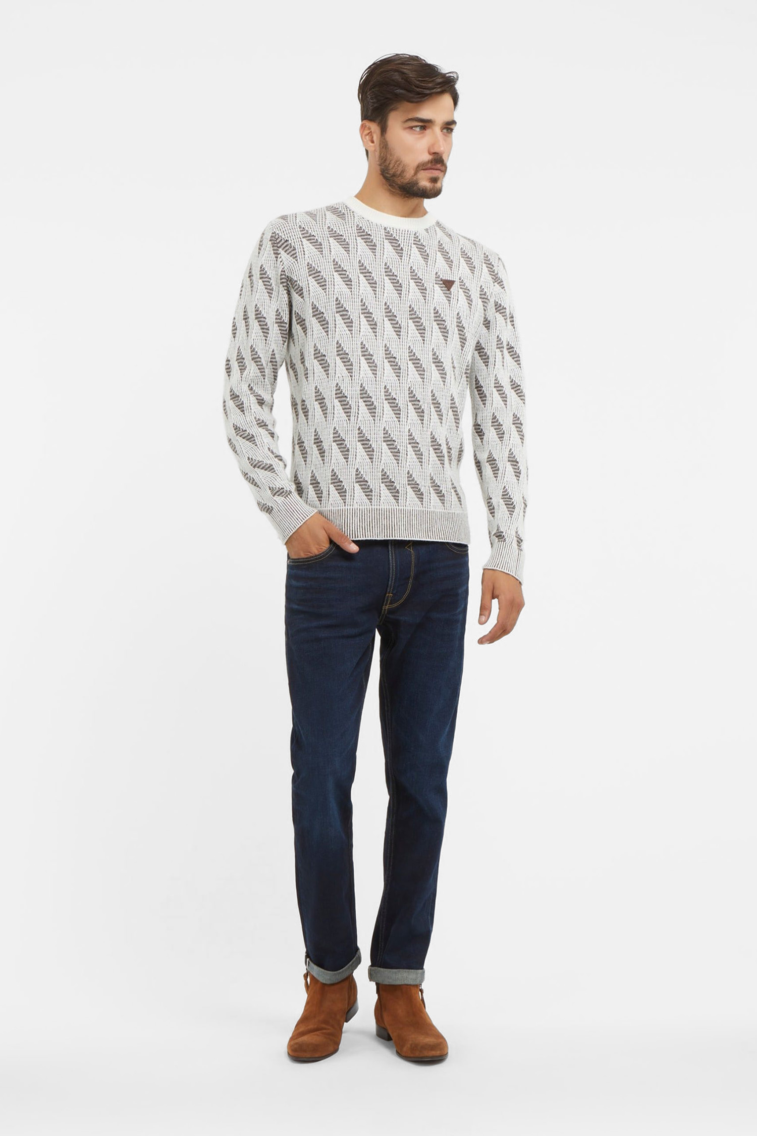 Чоловічі темно-сині джинси Guess M3BAS2.D55T1;COPT