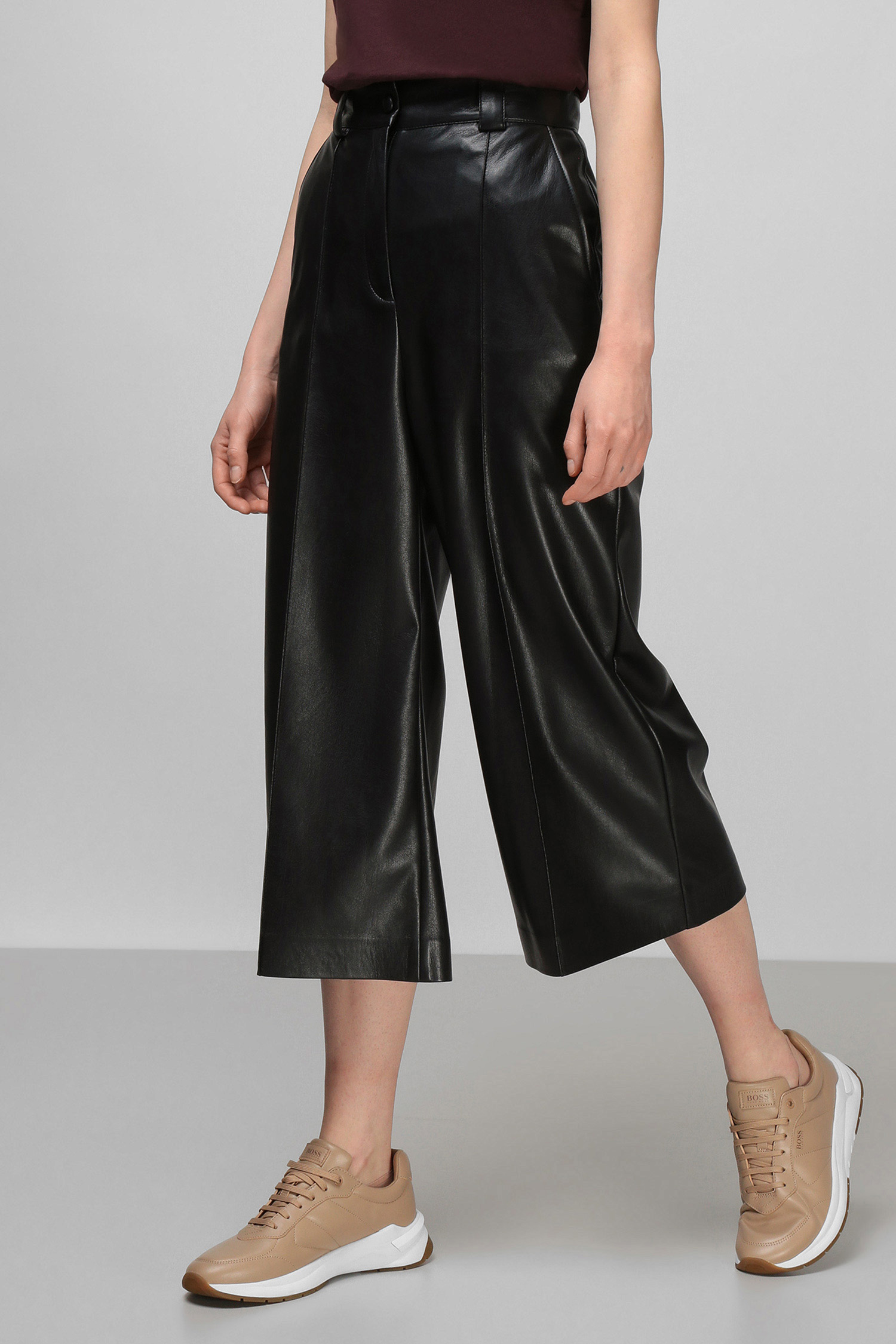 Женские черные кюлоты BOSS 50464322;001