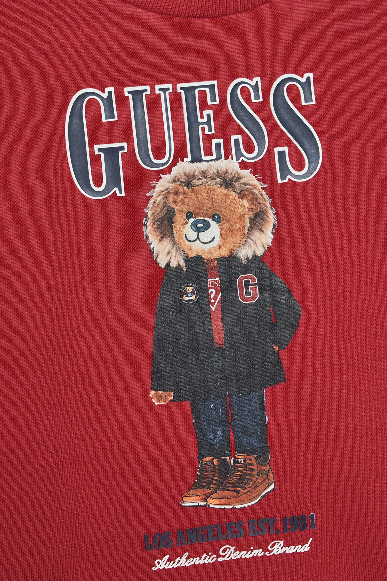 Детский красный свитшот Guess Kids L5BQ07.KAD74;G532