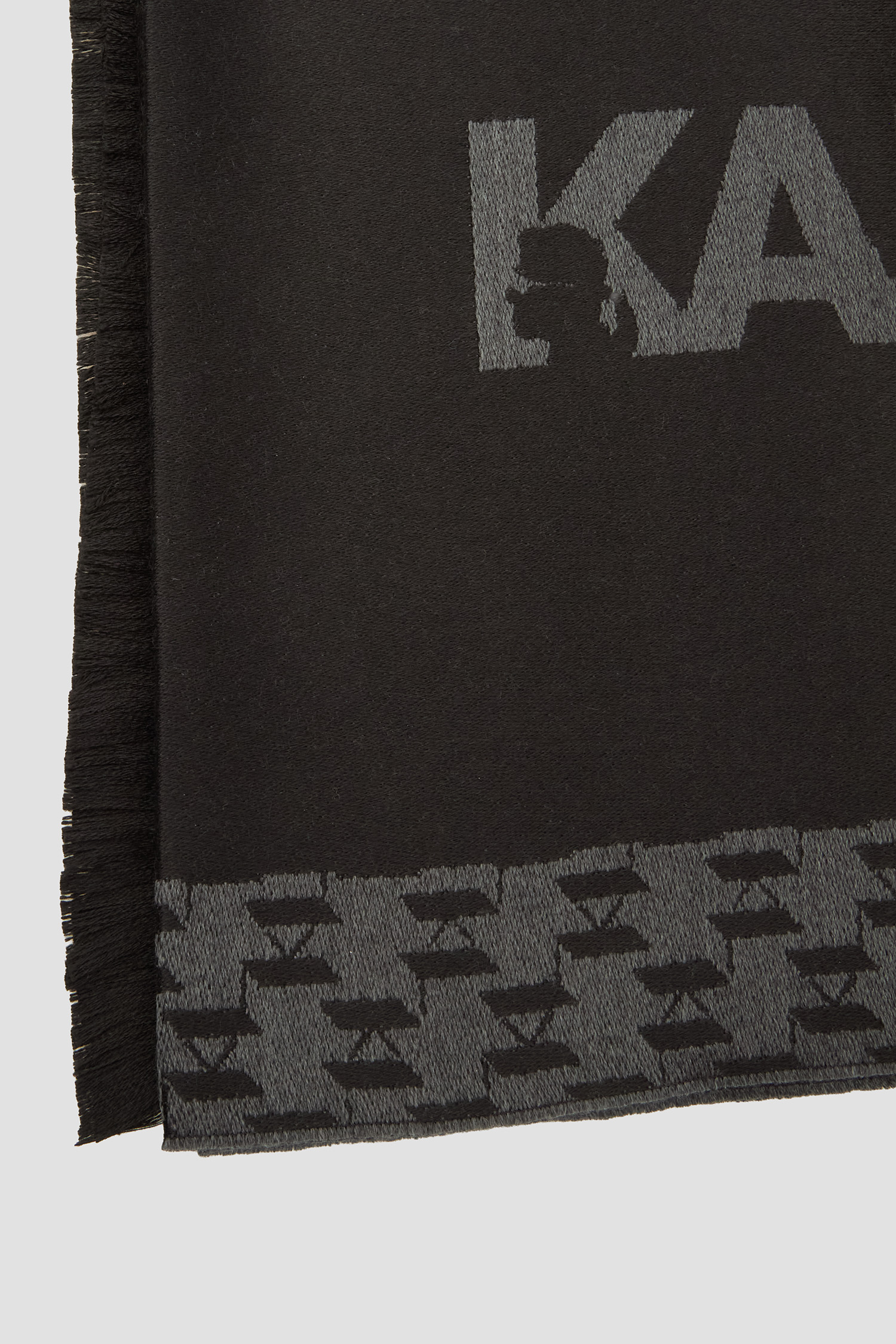 Чоловічий чорний вовняний шарф Karl Lagerfeld 554136.805001;990