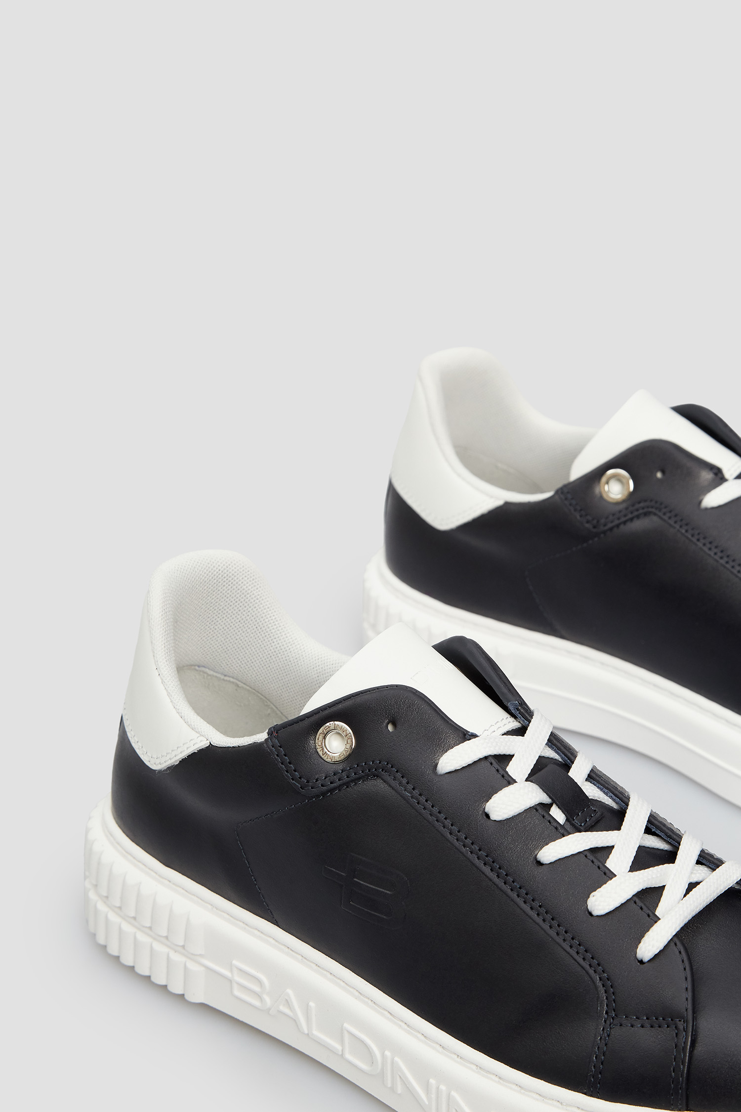 Мужские черные кожаные сникерсы BALDININI U4E907T1VITE;1500