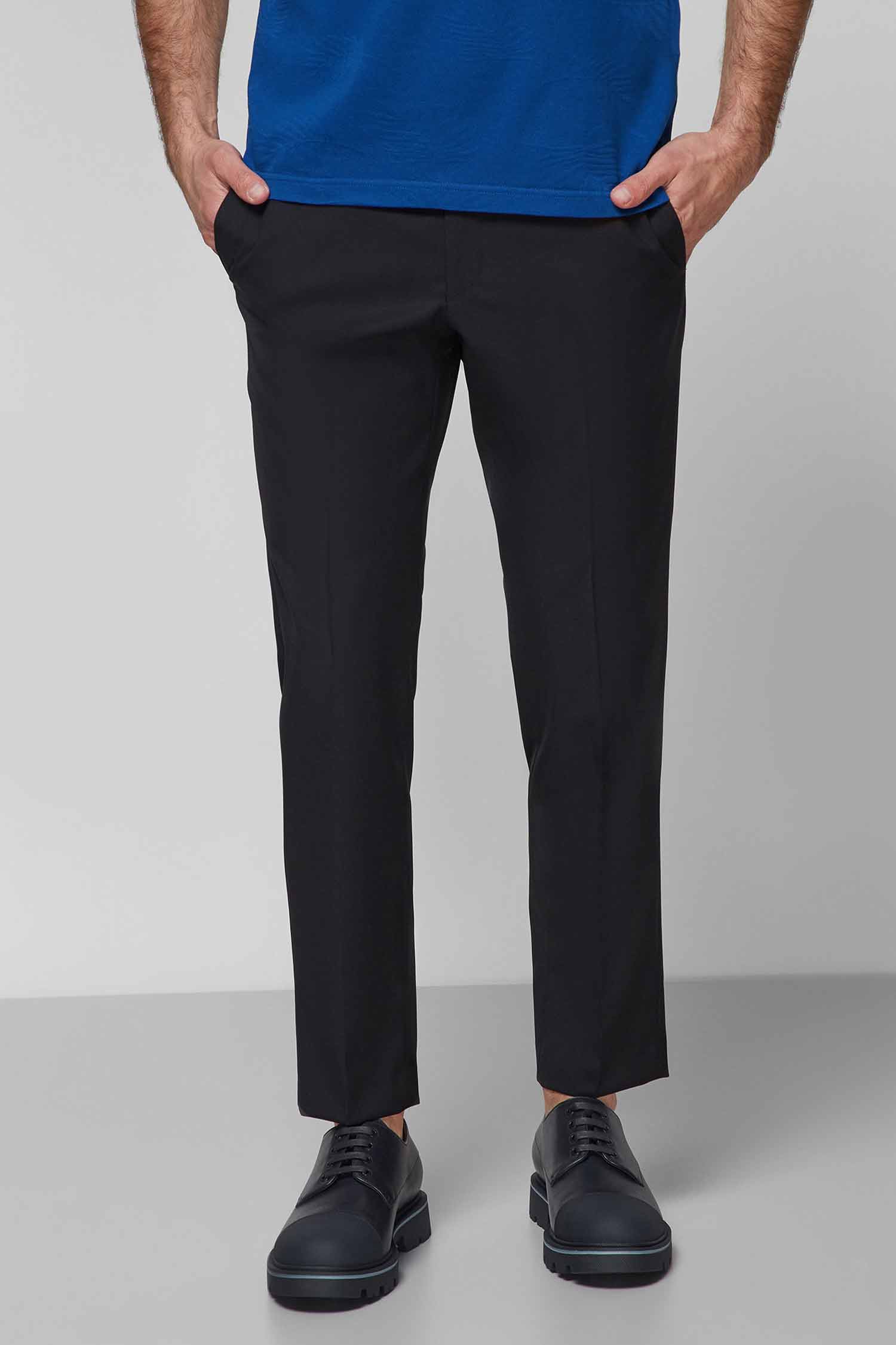 Мужские черные шерстяные брюки Karl Lagerfeld 511083.255043;990