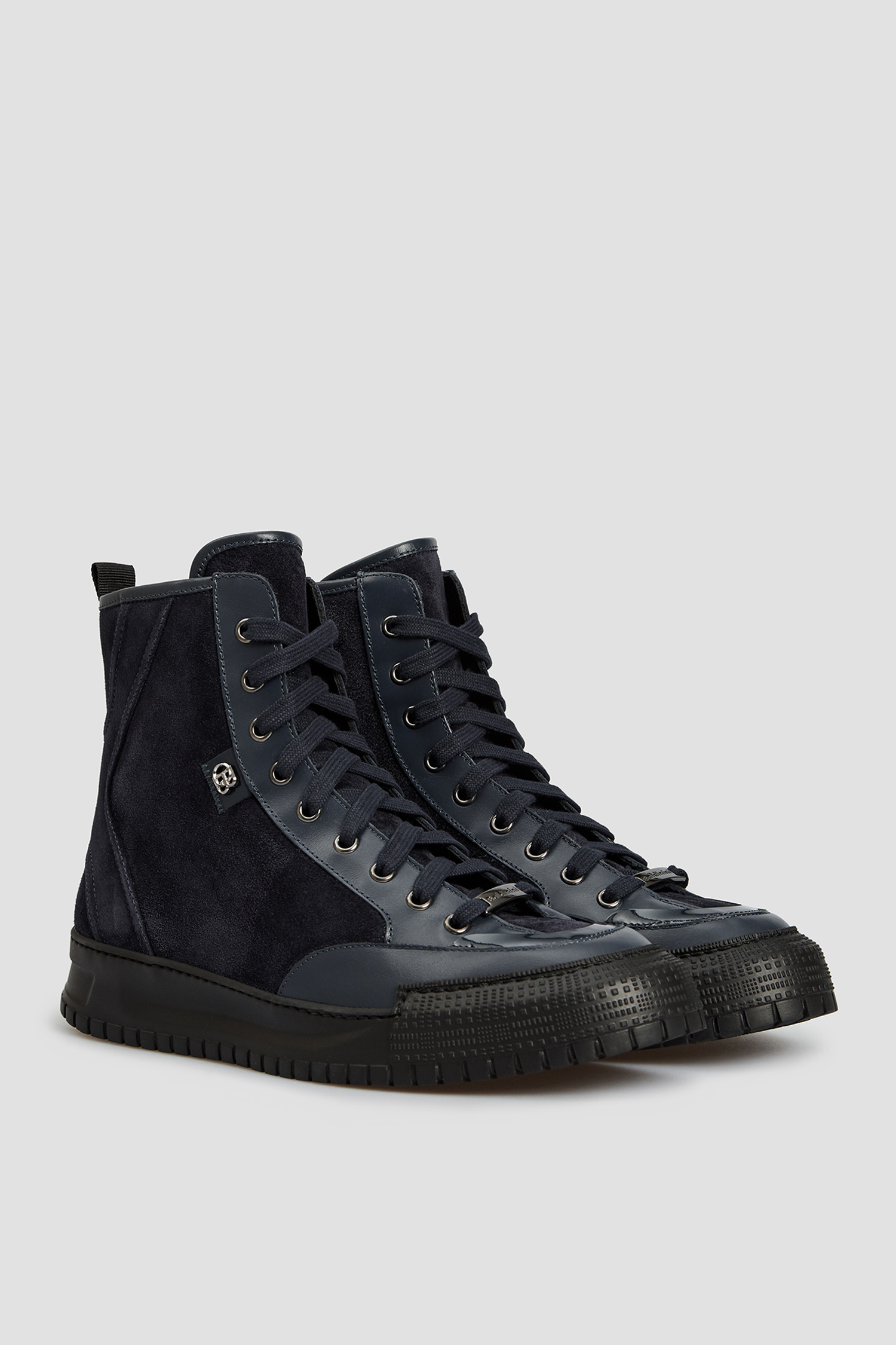 Женские темно-синие замшевые хайтопы BALDININI D2BS03VIVC;1515