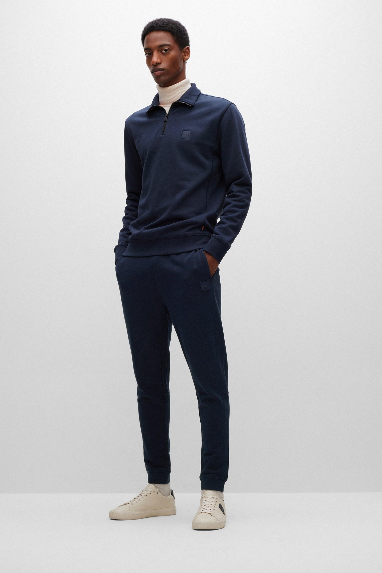 Мужские темно-синие спортивные брюки BOSS 50468448;404