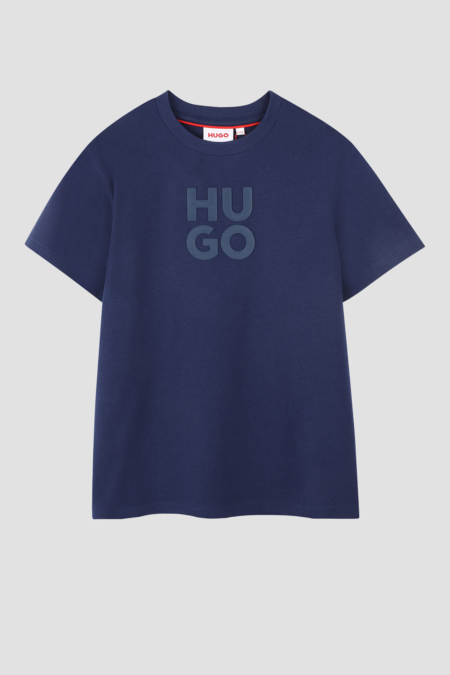 Детская темно-синяя футболка HUGO kids G00335;84N