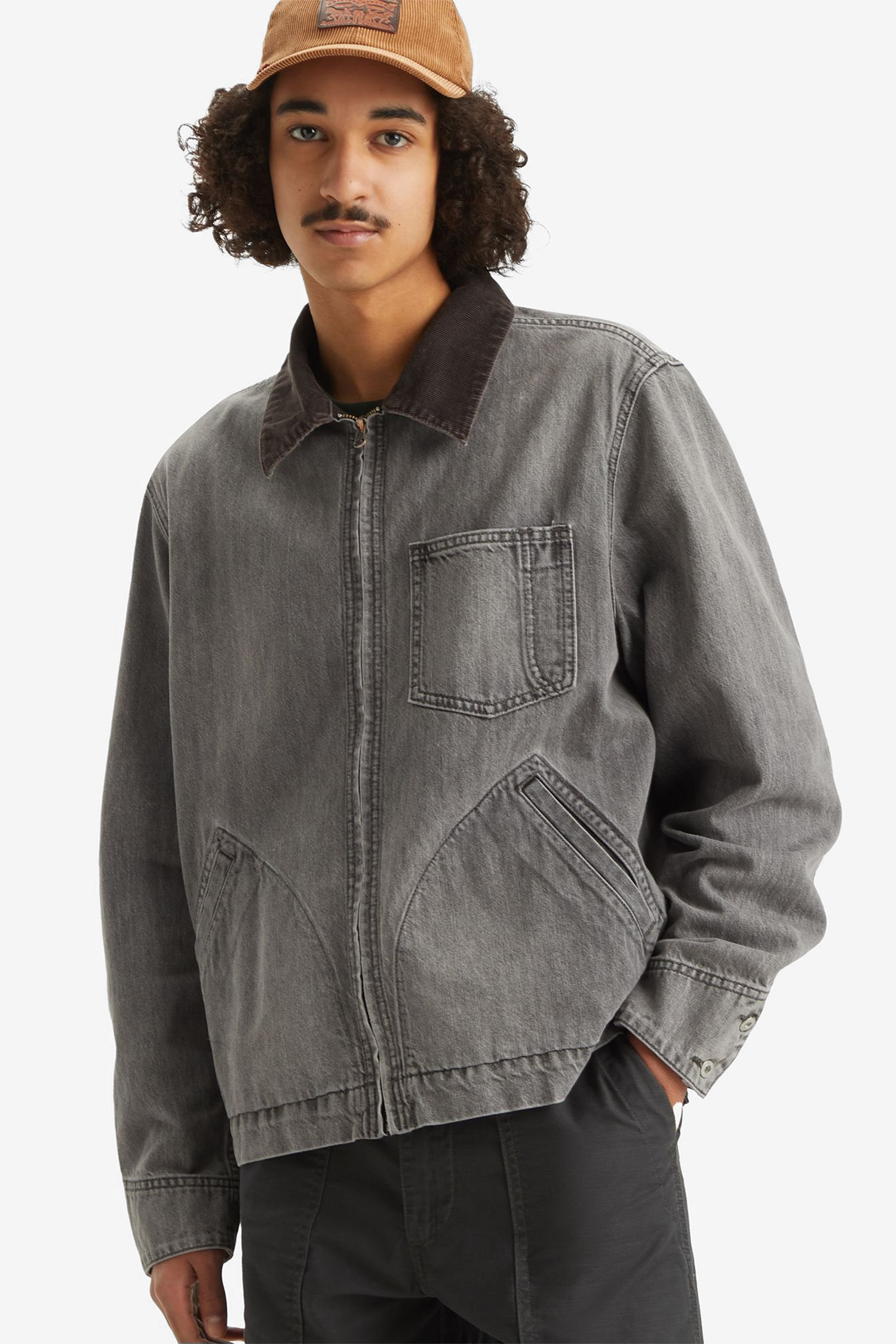 Мужская серая джинсовая куртка Levi’s® A8635;0000