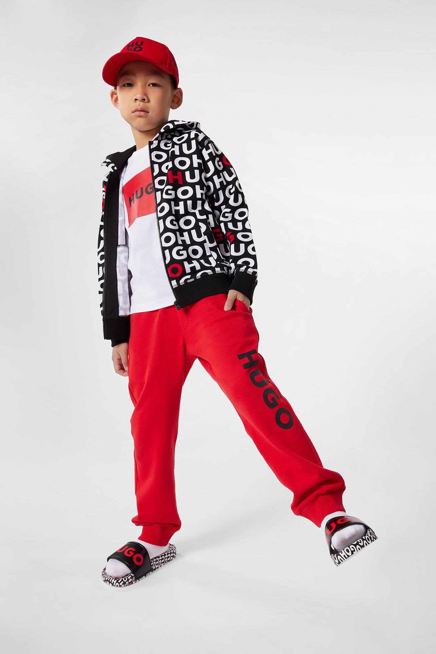 Дитяча кофта на блискавці з візерунком HUGO kids G00029;M99 — Ultrashop