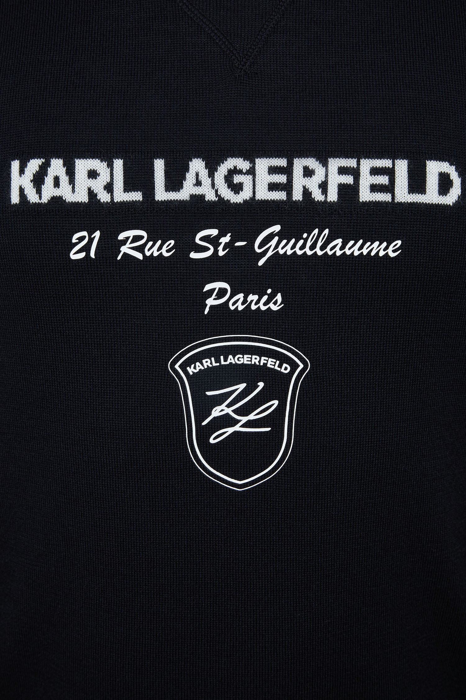 Мужской черный шерстяной джемпер Karl Lagerfeld 534399.655026;990