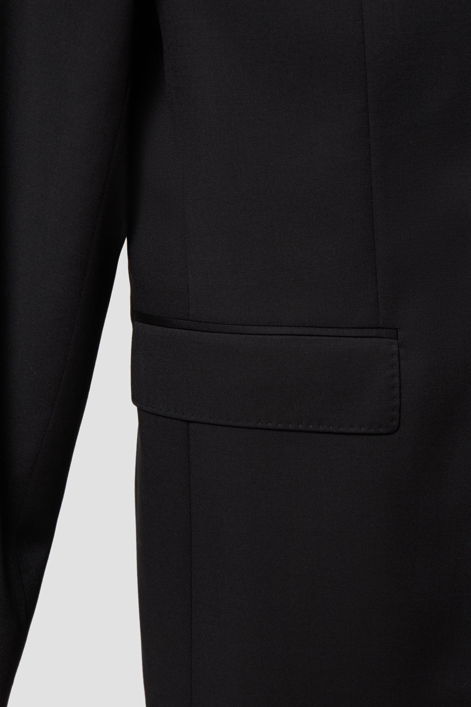 Чоловічий чорний вовняний костюм (піджак, брюки) BOSS 50469171K;001