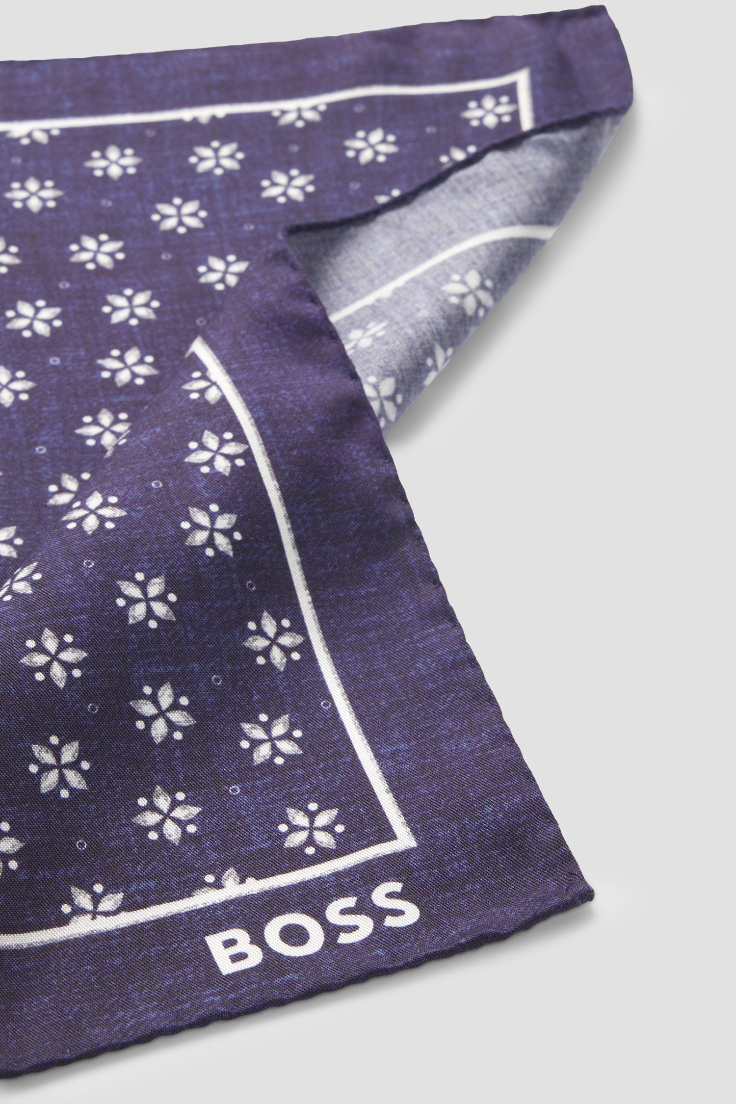 Чоловіча темно-синя хустка з візерунком BOSS 50532788;404