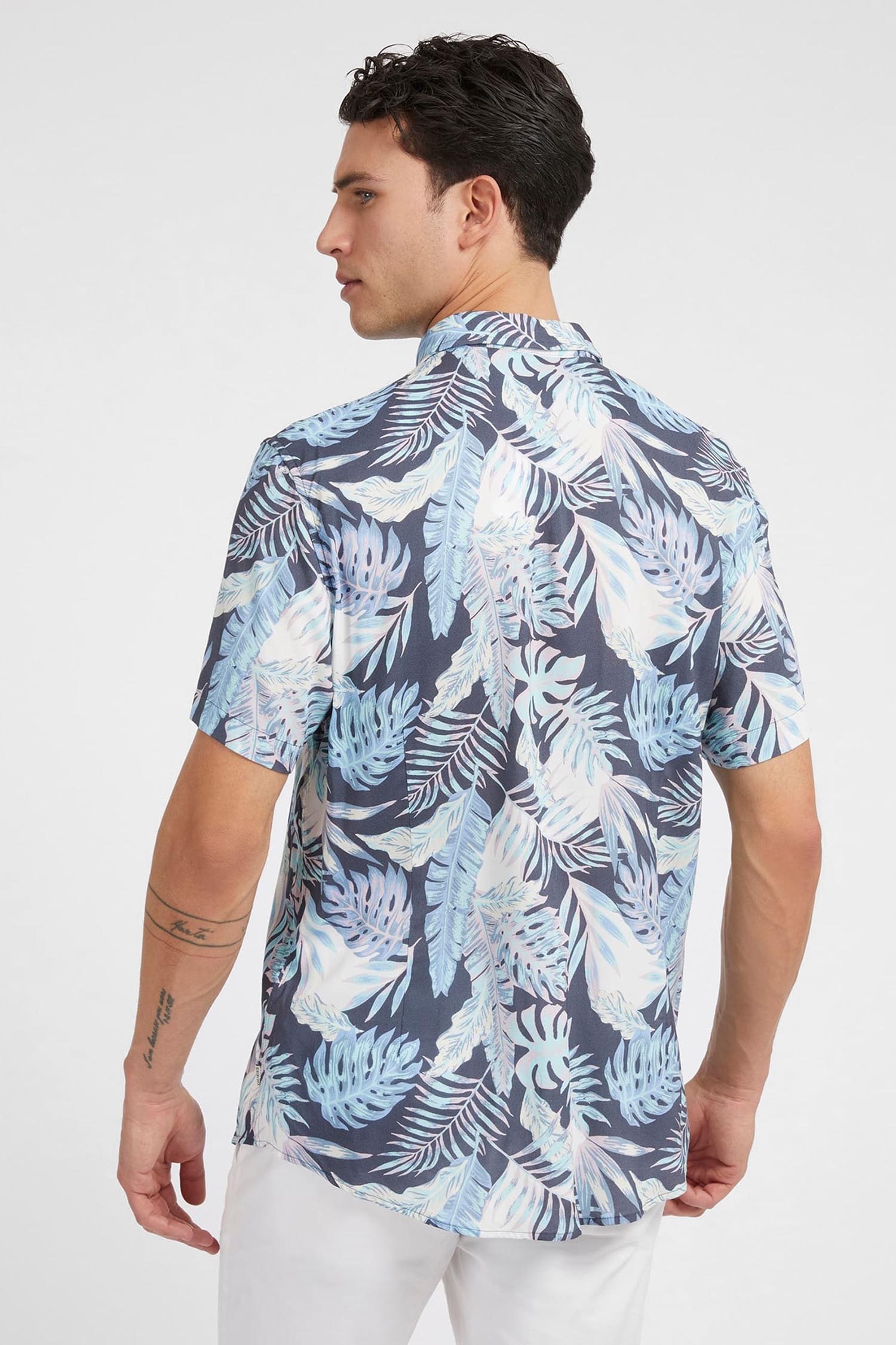 Чоловіча темно-синя сорочка з візерунком Guess M3GH31.WD4Z2;P7HQ