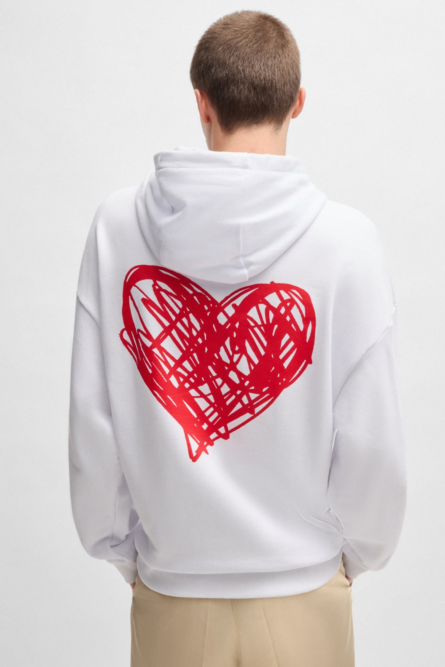 Мужское белое худи HUGO 50530577;100