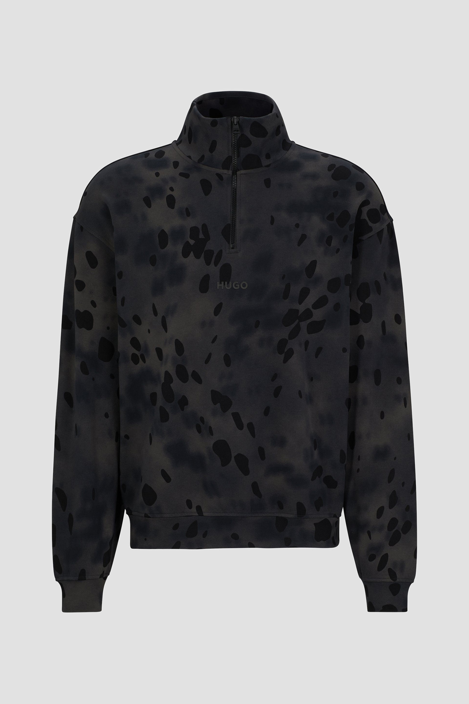 Чоловіча темно-сіра спортивна кофта з візерунком HUGO 50498226;028