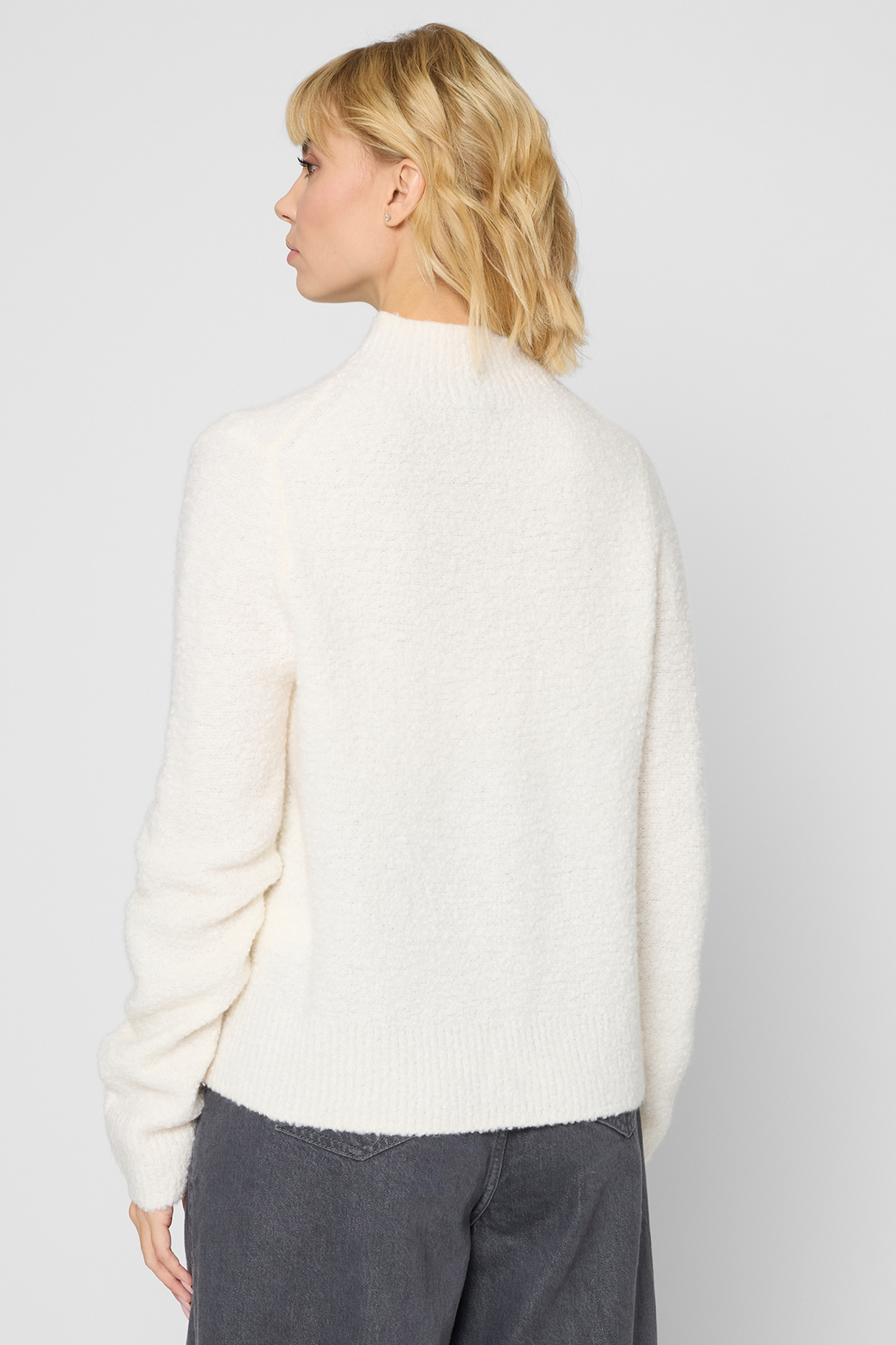 Женский белый шерстяной свитер BOSS 50547907;118