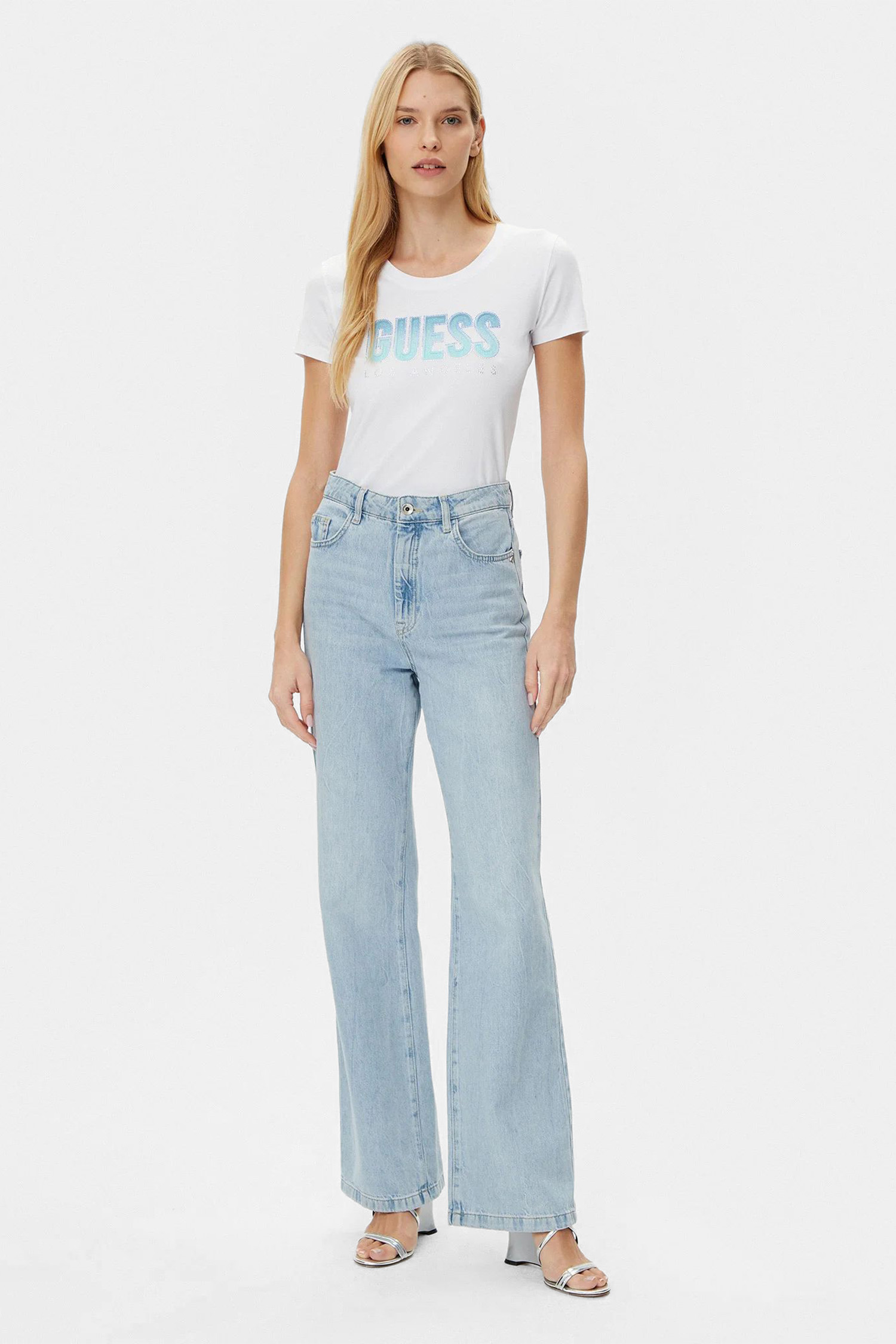 Жіноча біла футболка Guess W5GI14.J1314;G011
