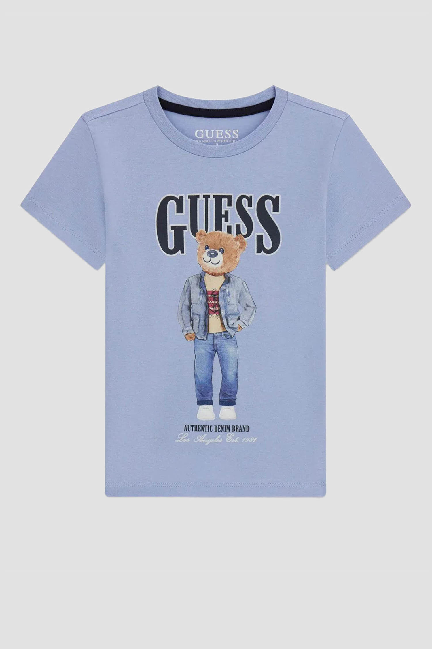 Дитяча блакитна футболка Guess Kids N6RI05.K8HM4;G76S