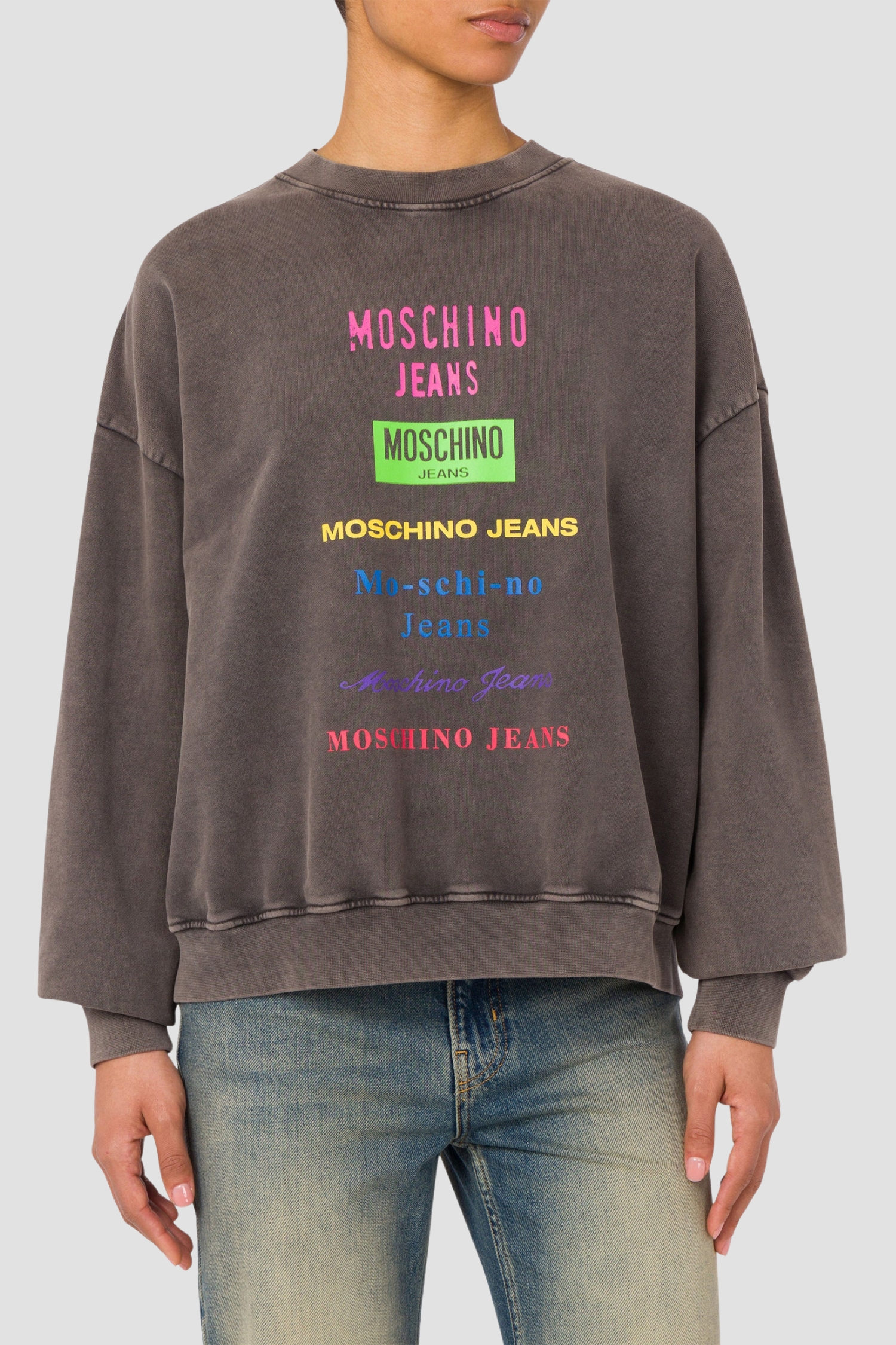 Жіночий темно-сірий світшот Moschino J1706.8234;5499
