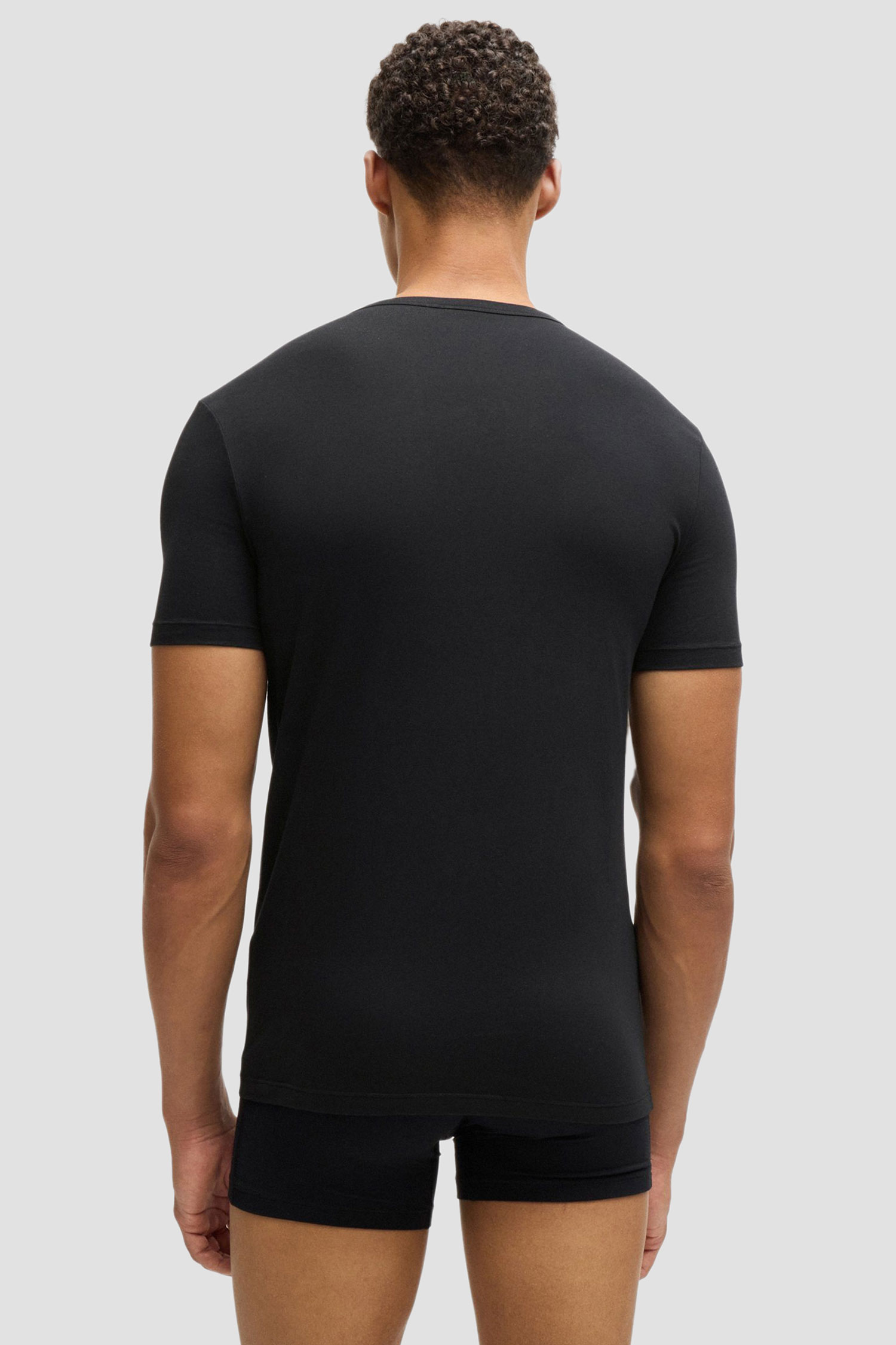 Мужская черная футболка (2 шт) BOSS 50475276;001