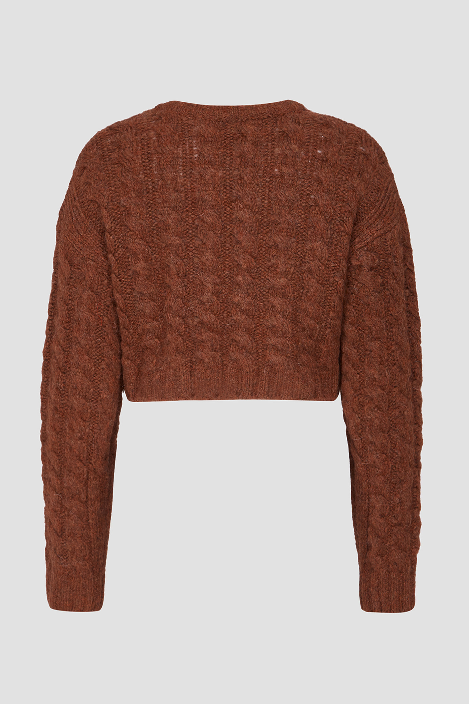 Женский коричневый шерстяной свитер HUGO 50500803;244