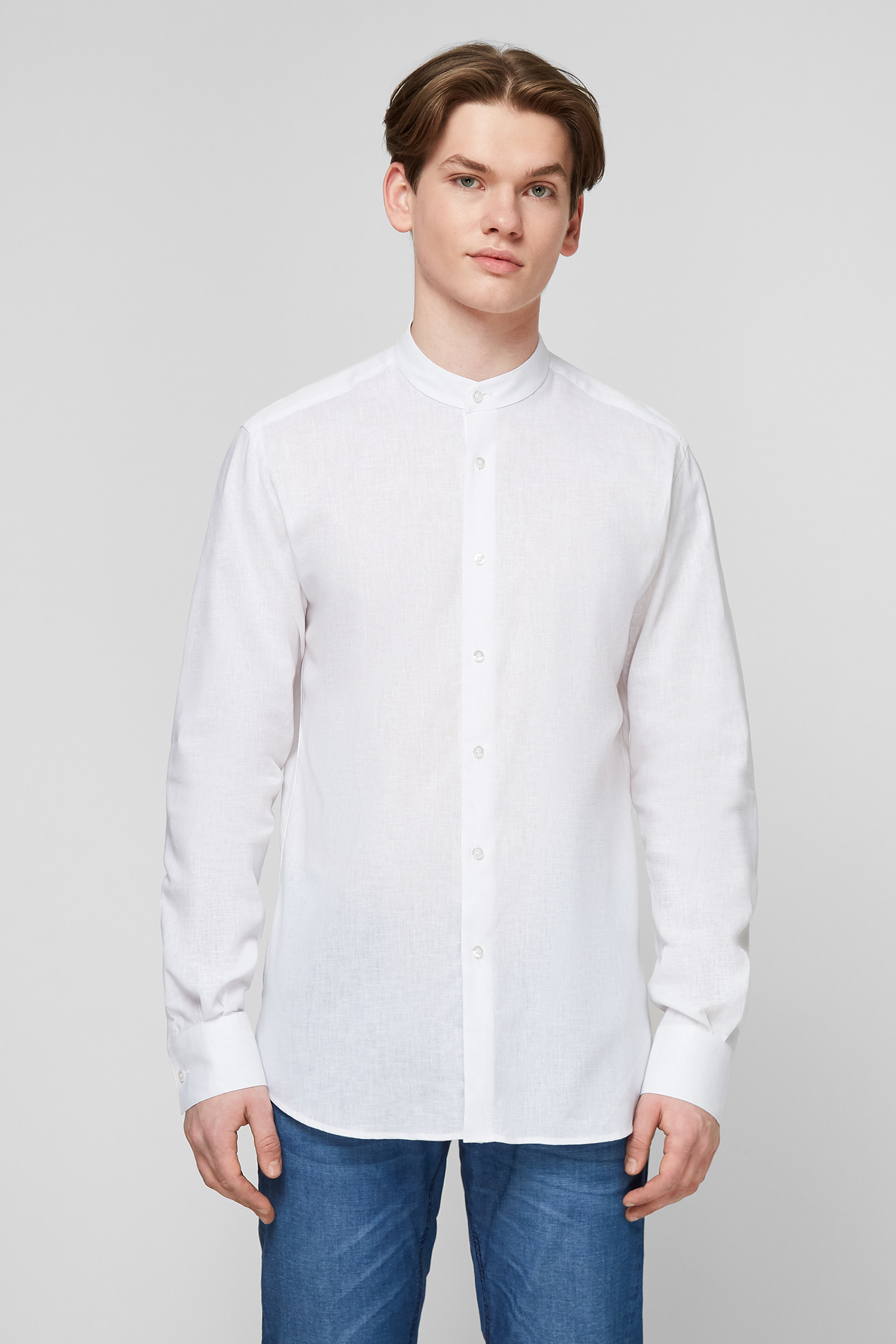 Белая льняная рубашка для парней Karl Lagerfeld 511628.605035;10