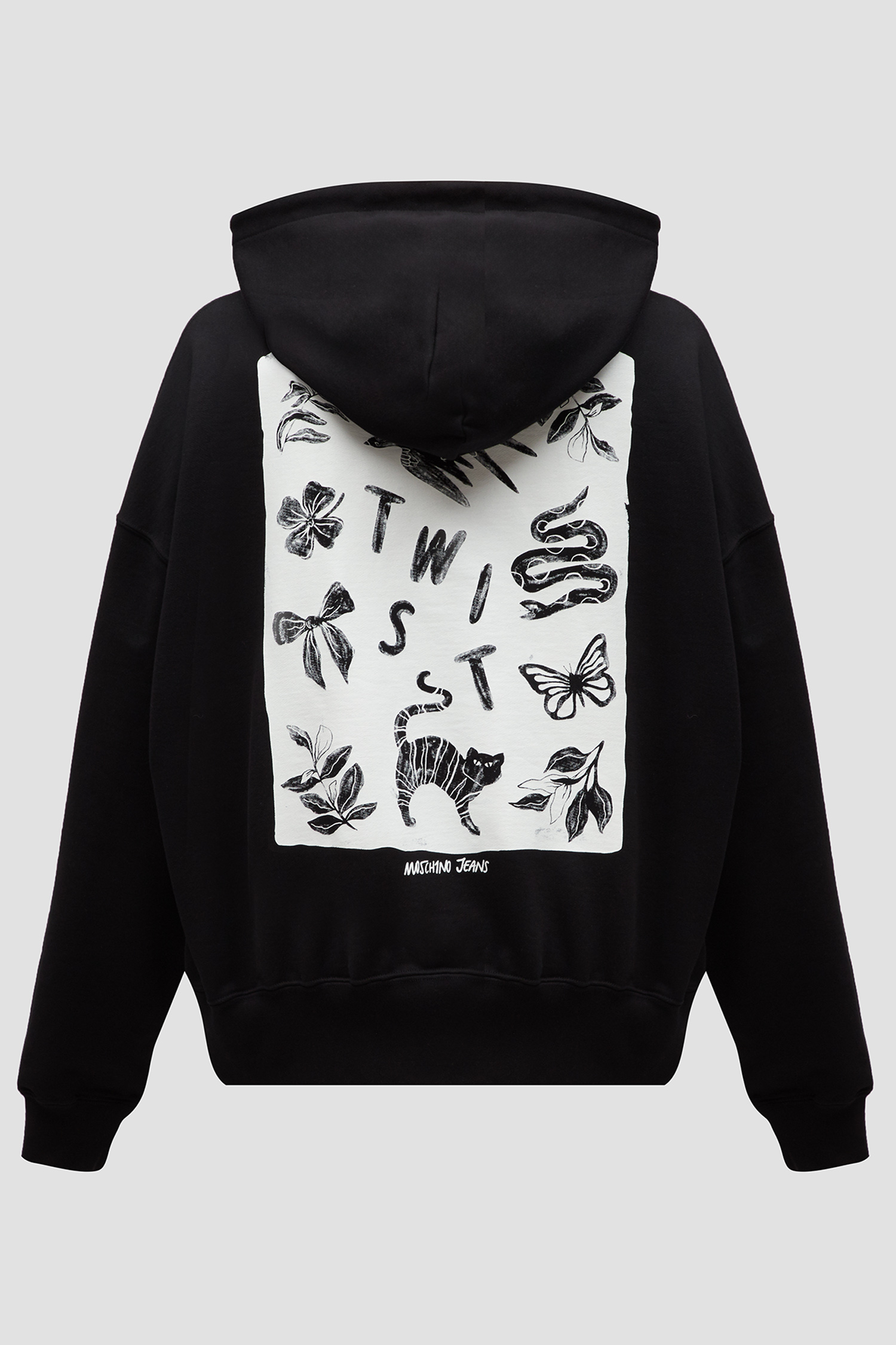 Женское черное худи Moschino A1705.8233;1555