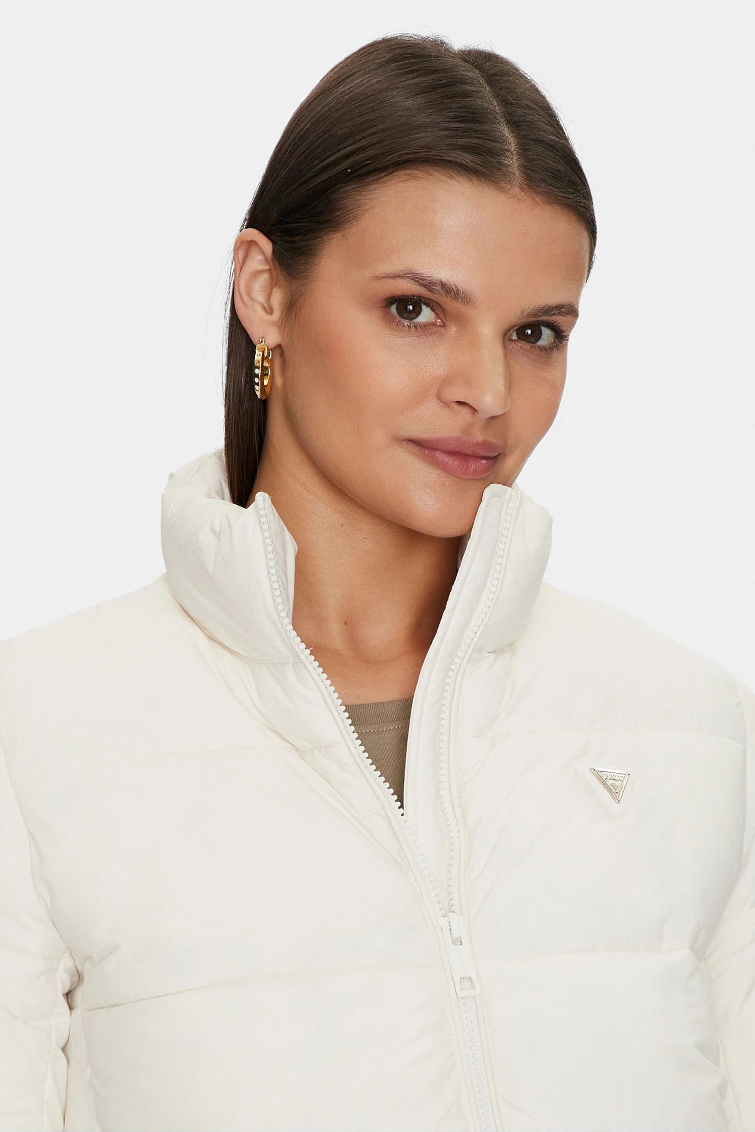 Женская белая куртка Guess V4YL03.WFUD0;D001
