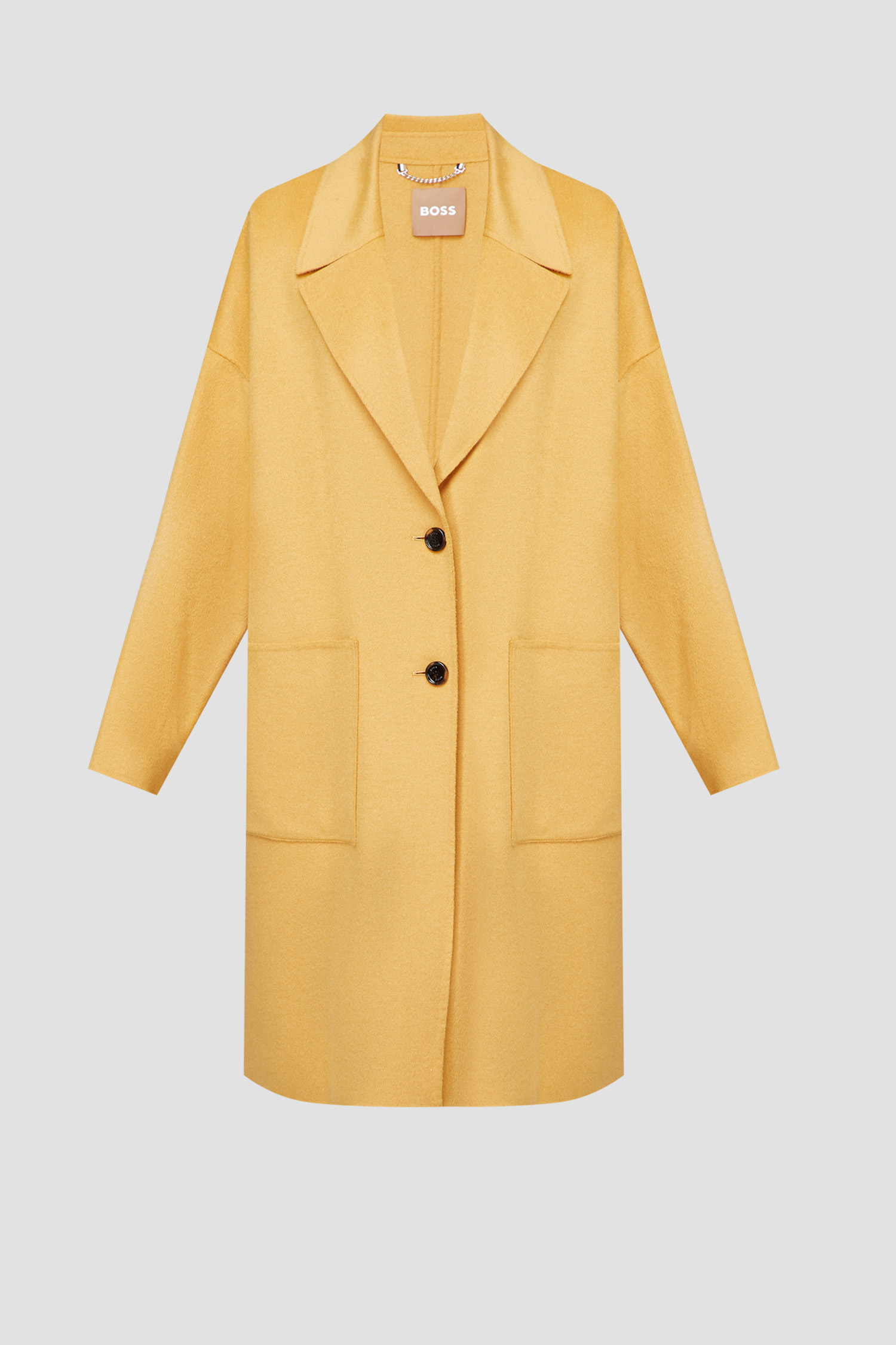 Жіноче жовте вовняне пальто BOSS 50495269;706