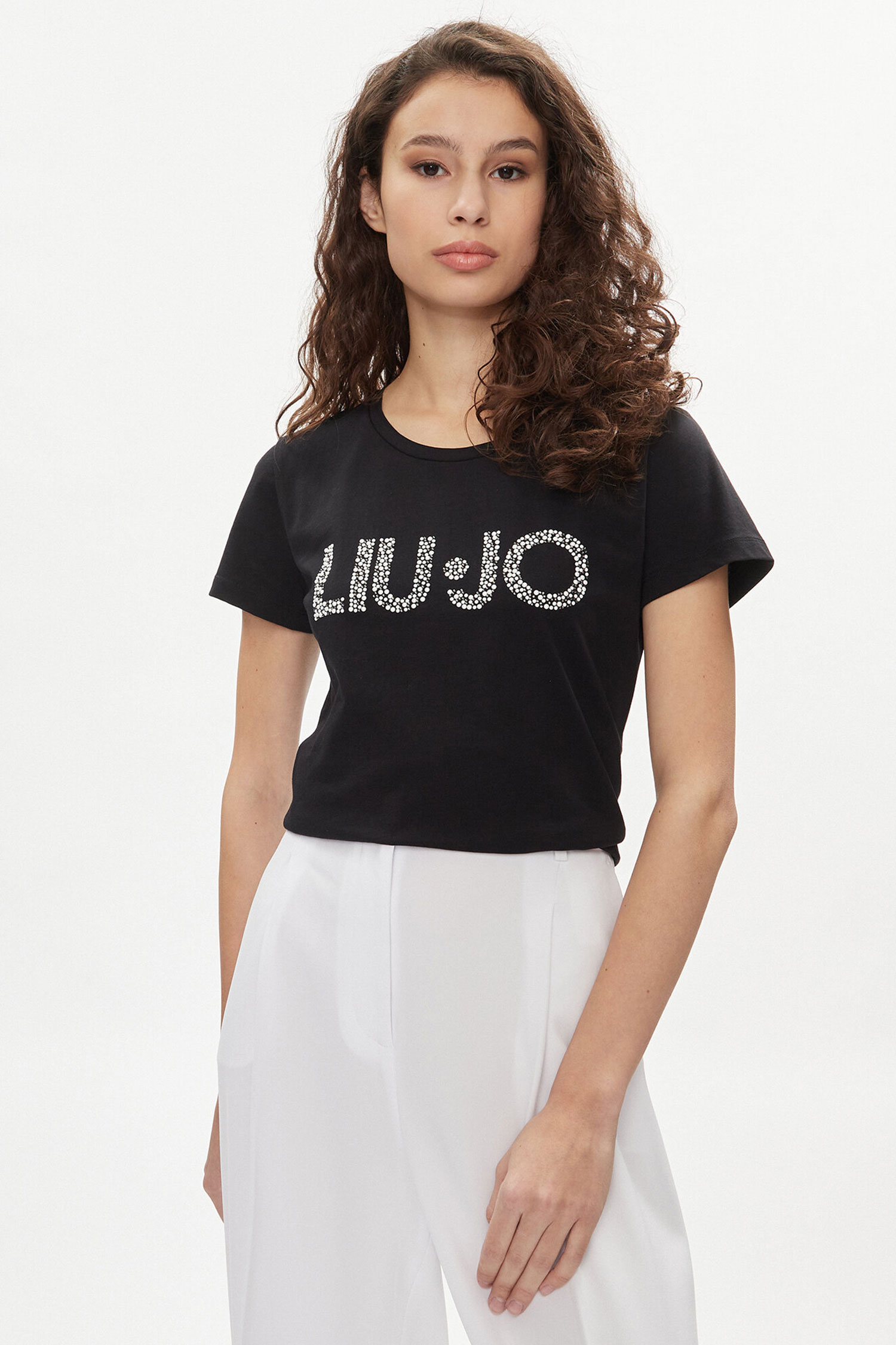 Женская черная футболка Liu Jo MA4322.J5904;N9332