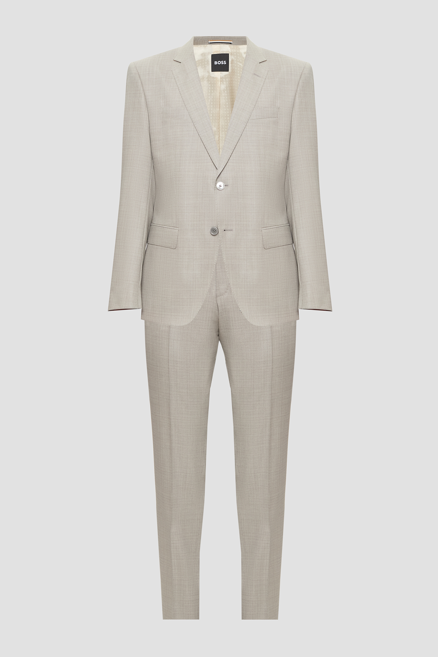 Чоловічий бежевий вовняний костюм (піджак, брюки) BOSS 50540973;275