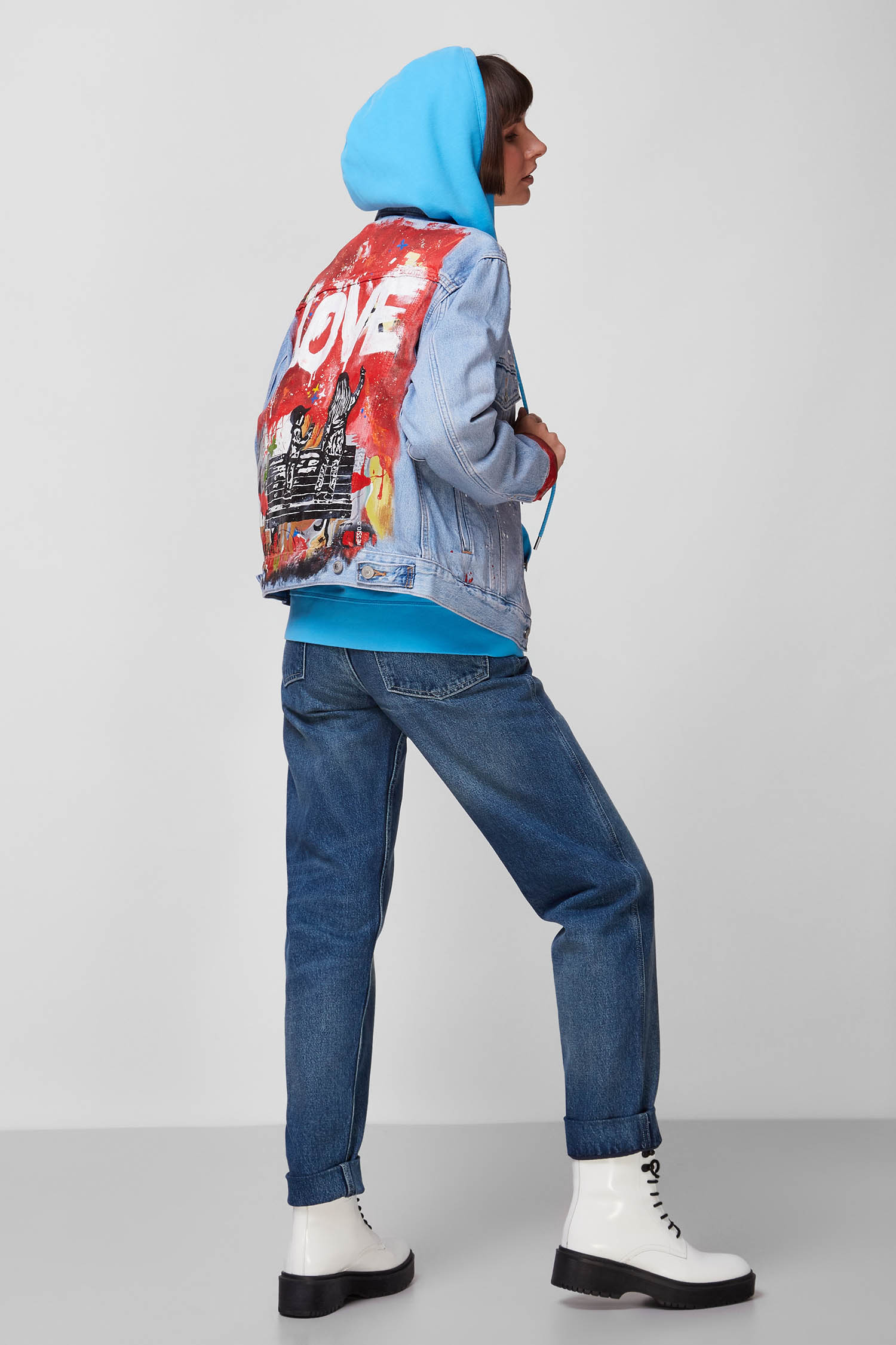 Жіноча блакитна джинсова куртка Ex-Boyfriend Levi’s® 29944;0149T(4)