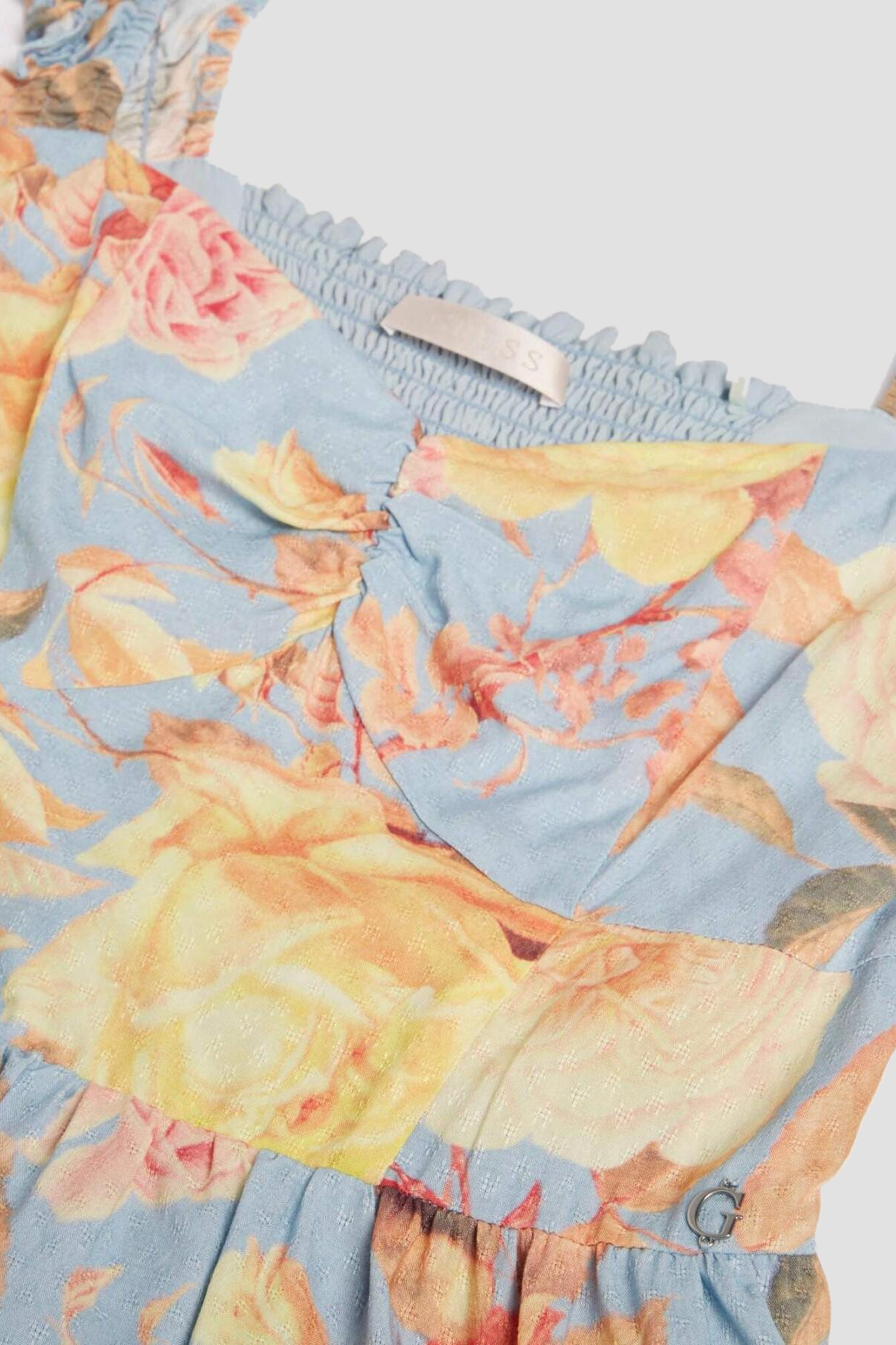 Жіночий блакитний сарафан з візерунком Guess W3GK92.WEKC0;P7FU