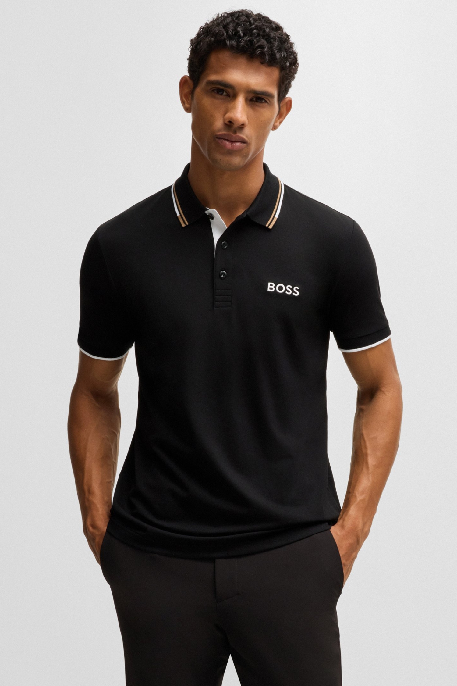 Чоловіче чорне поло BOSS 50469102;002